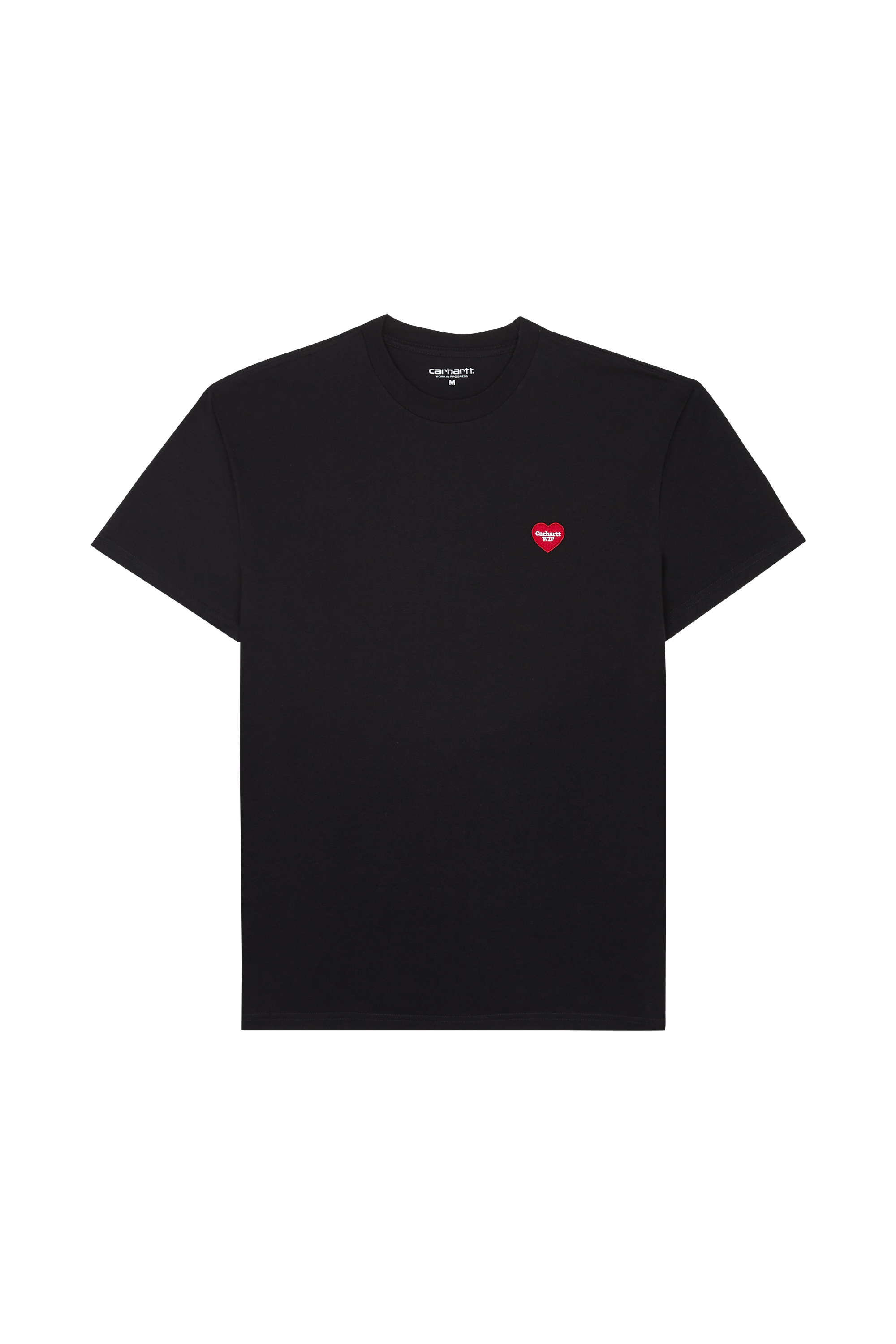 Regular-fit round-neck cotton T-shirt Black