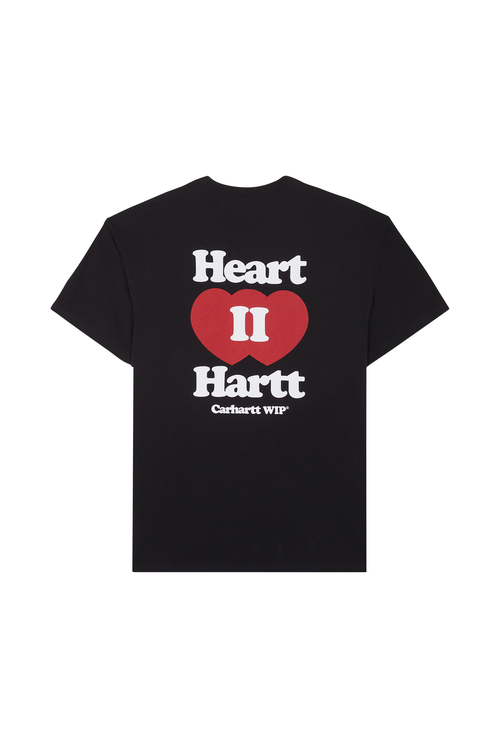 Regular-fit round-neck cotton T-shirt Black