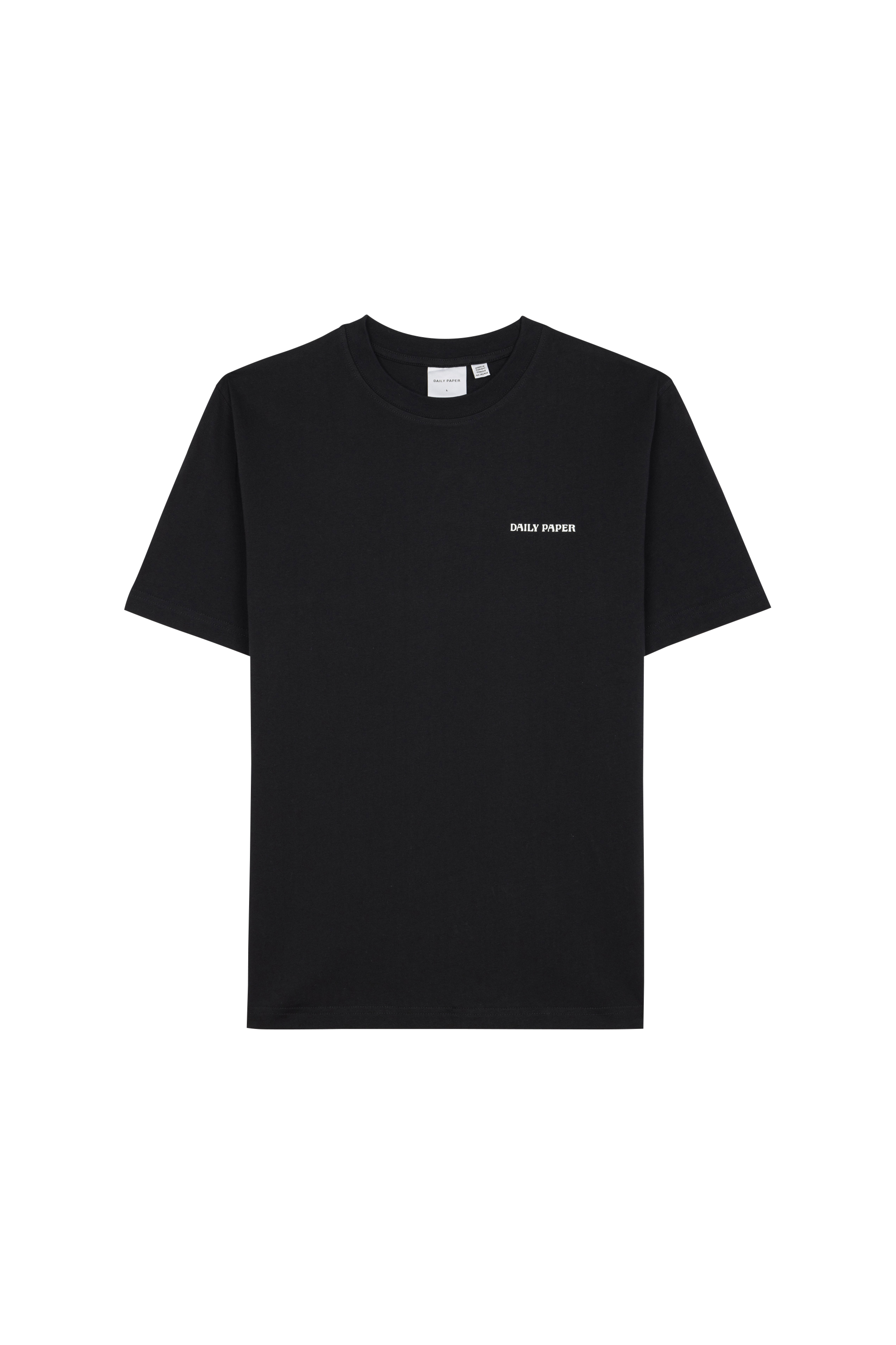 Regular-fit round-neck cotton T-shirt Black