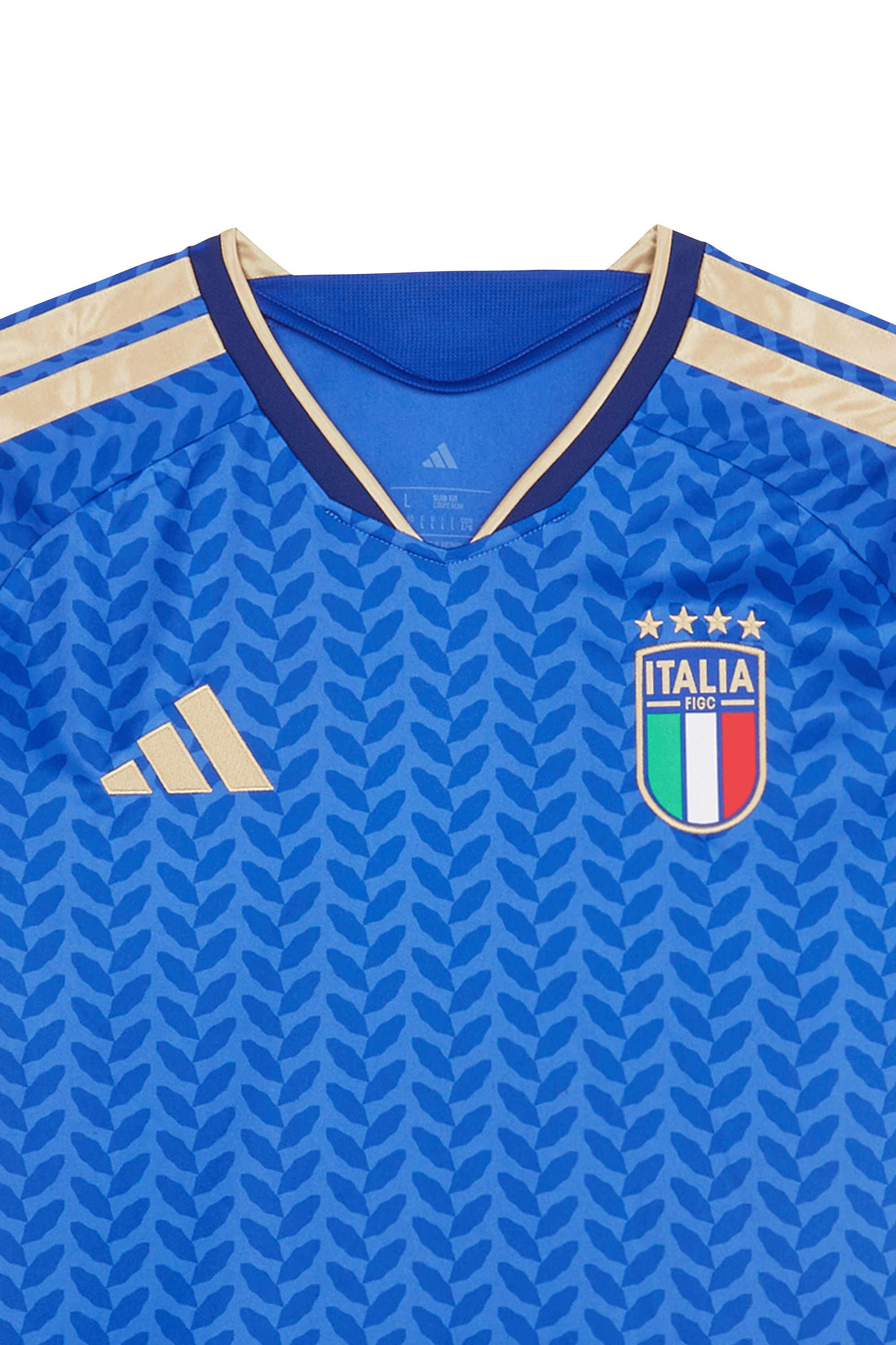 Regular-fit round-neck cotton T-shirt Blue