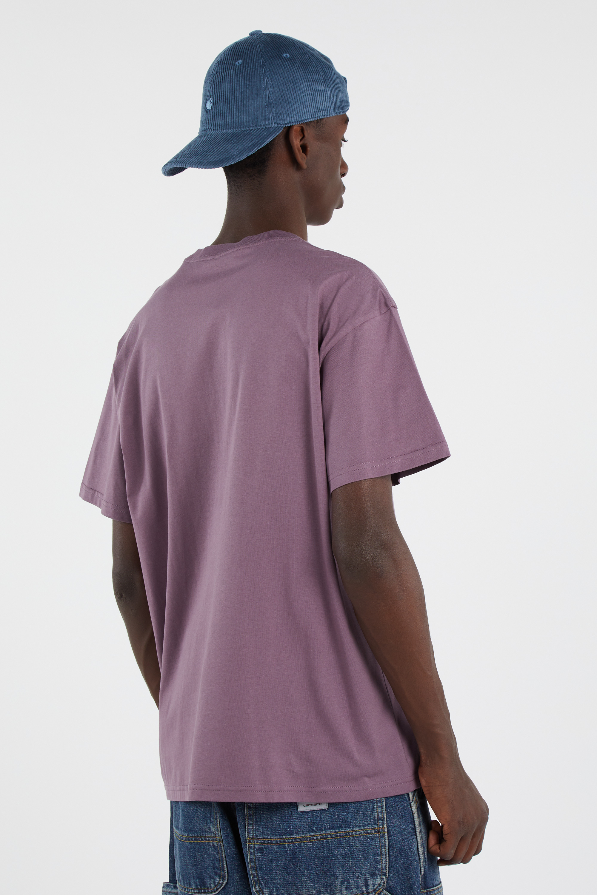 Regular-fit round-neck cotton T-shirt Purple