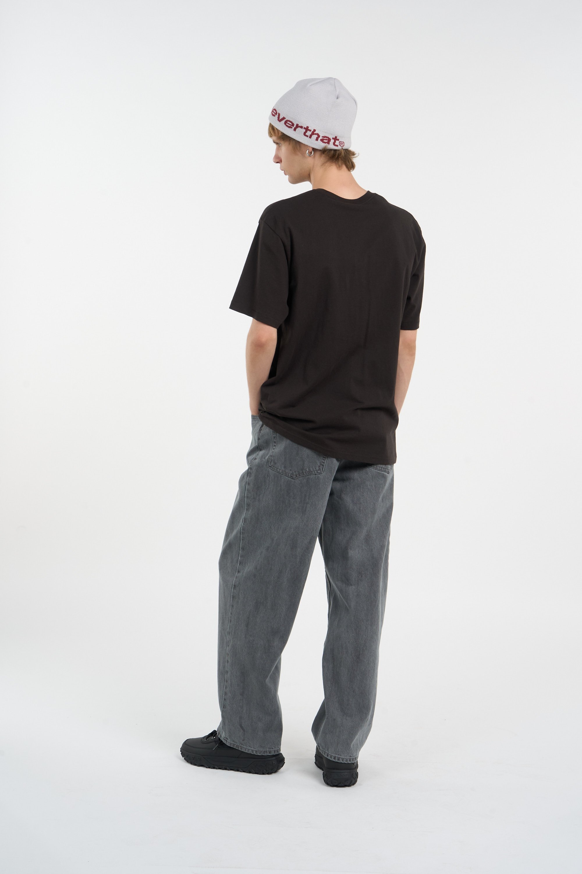 Regular-fit round-neck cotton T-shirt | Black THISISNEVERTHAT Men
