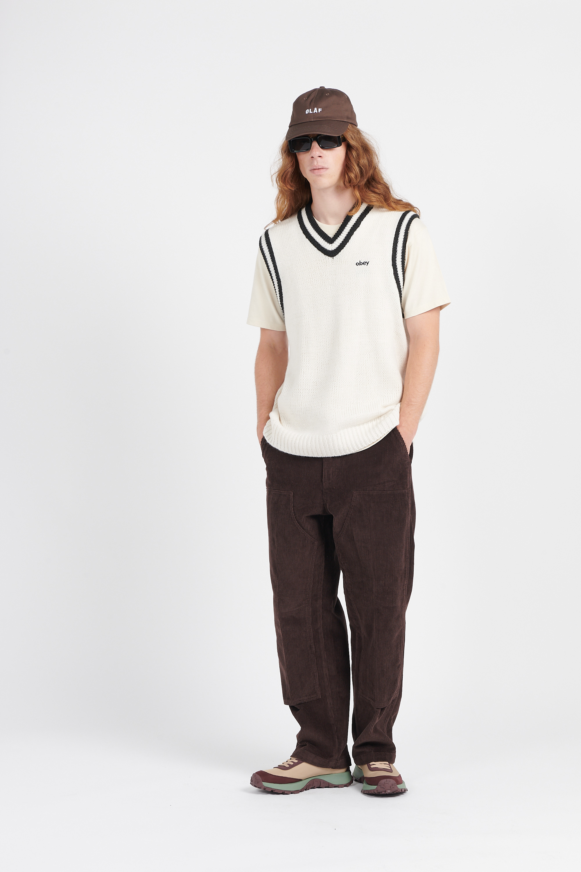 Pull sans manches Beige