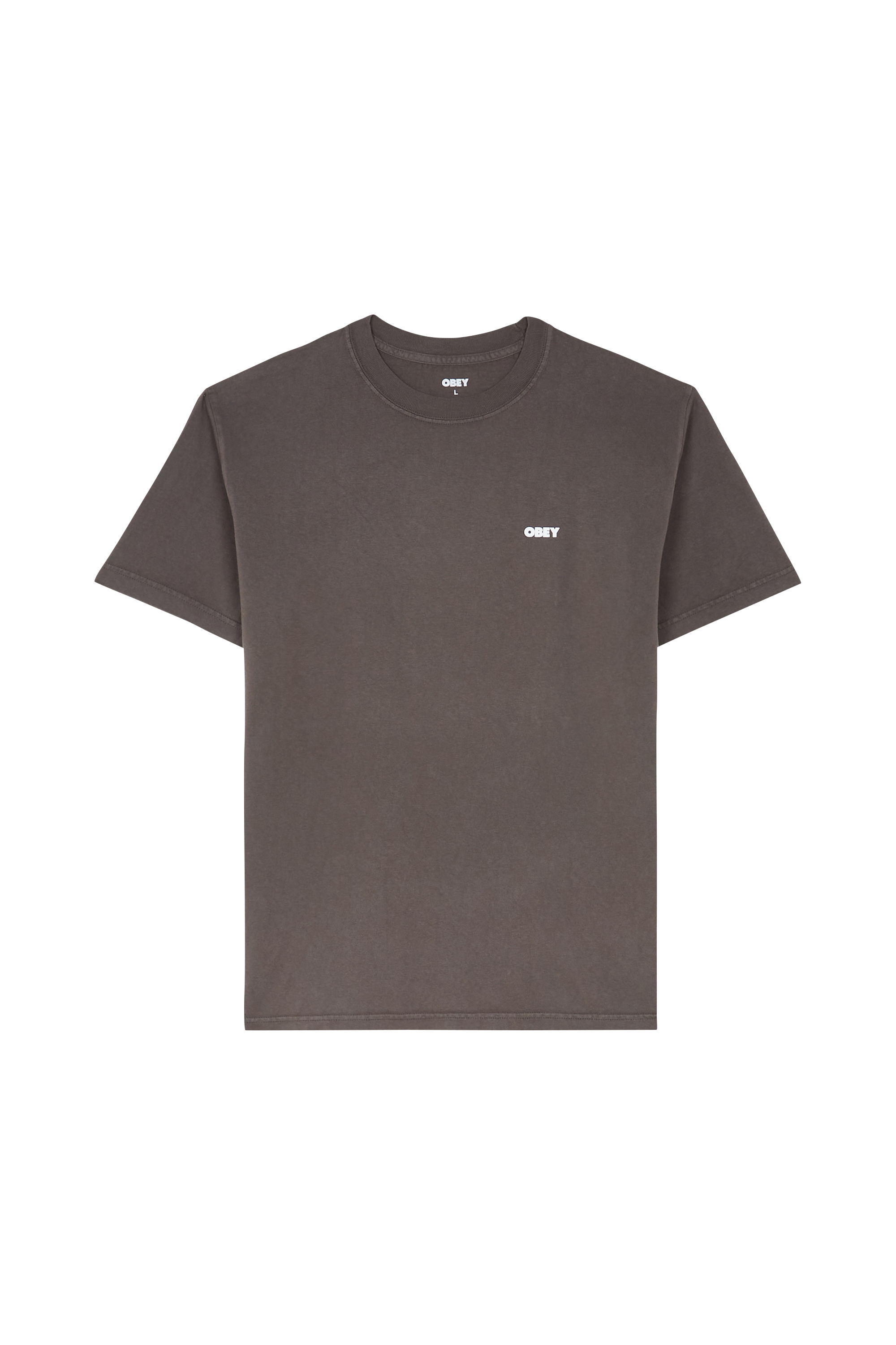 Regular-fit round-neck cotton T-shirt Black