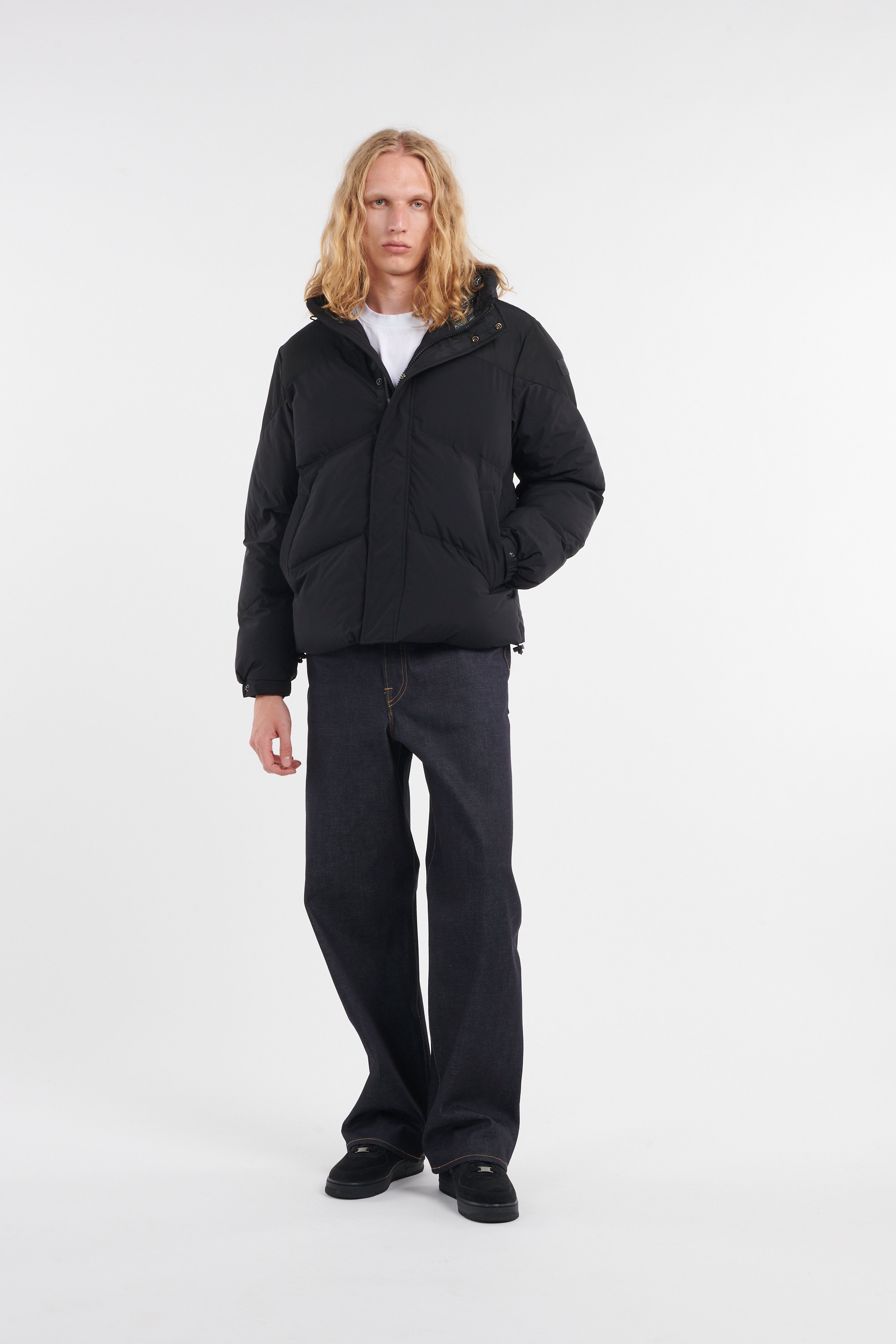 Lightweight quilted padded jacket with high neck SCHOTT Black