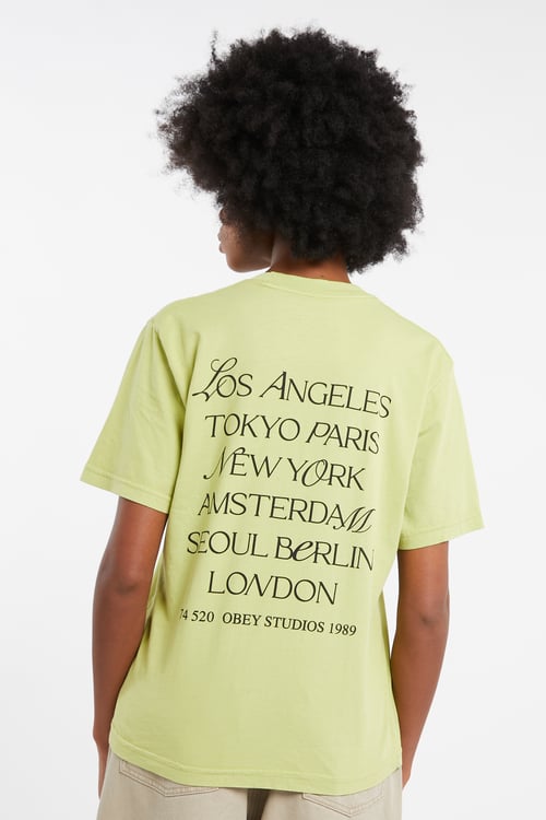 OBEY T-shirt Jaune