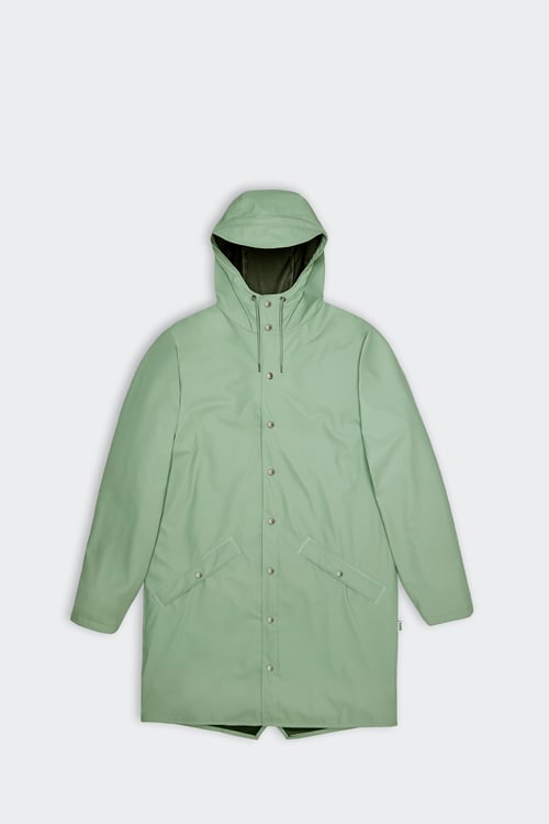 RAINS Coupe-vent imperméable long à capuche  Vert