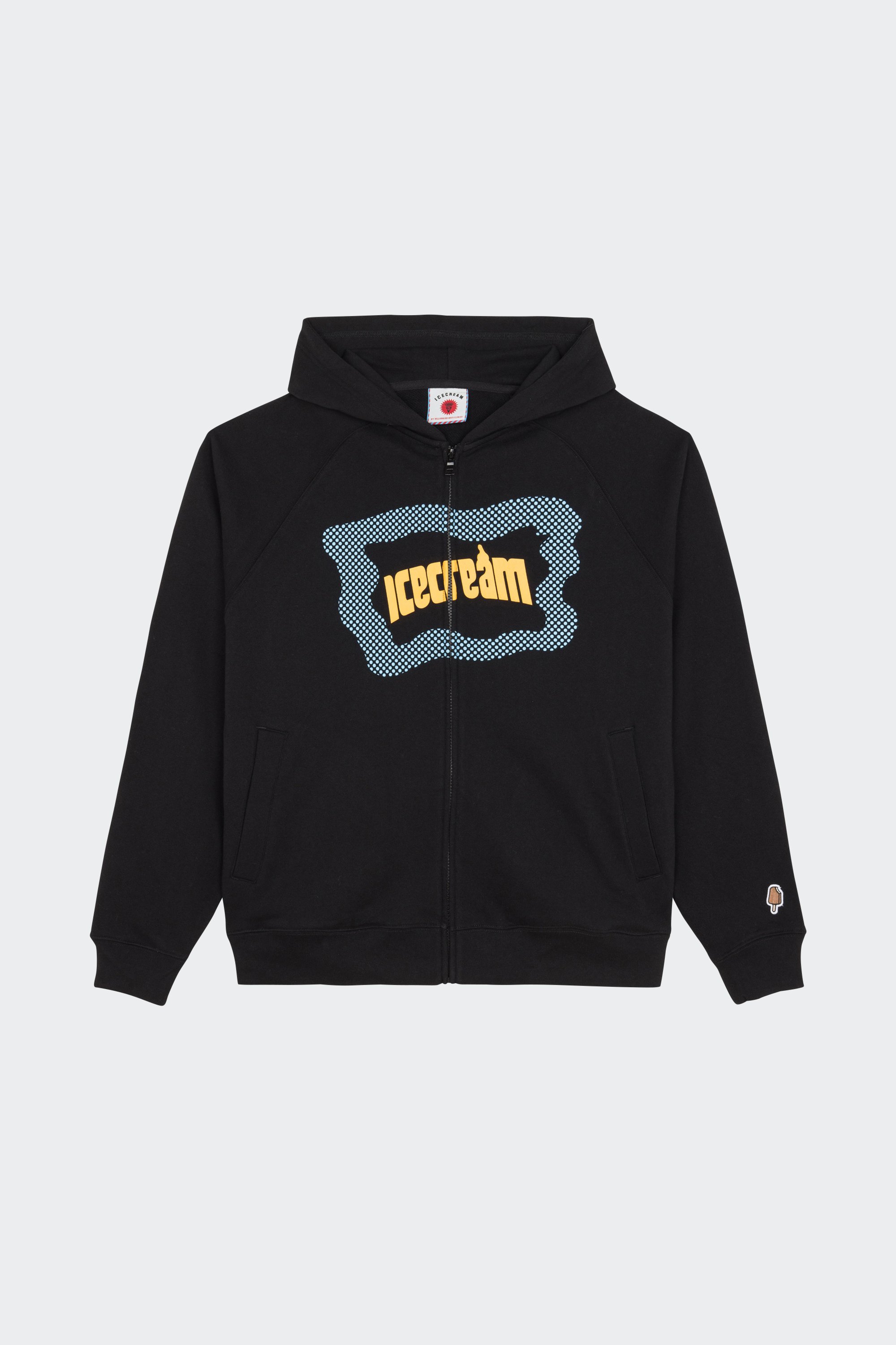 Regular-fit zip-up cotton-blend hoodie with Pony Player | Black by ICE CREAM Regular-fit zip-up cotton-blend hoodie with Pony Player Black