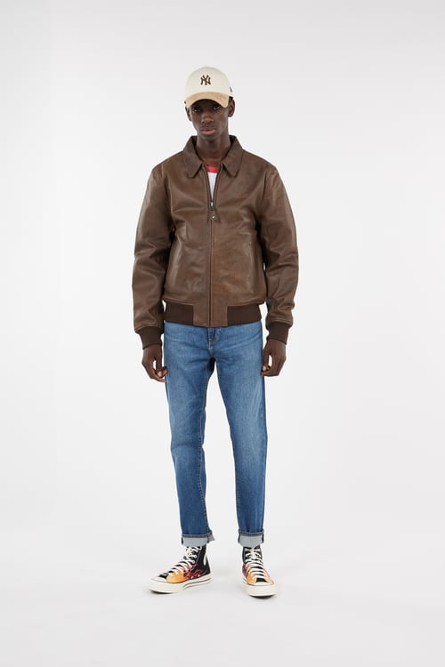 SCHOTT Jacket Brown