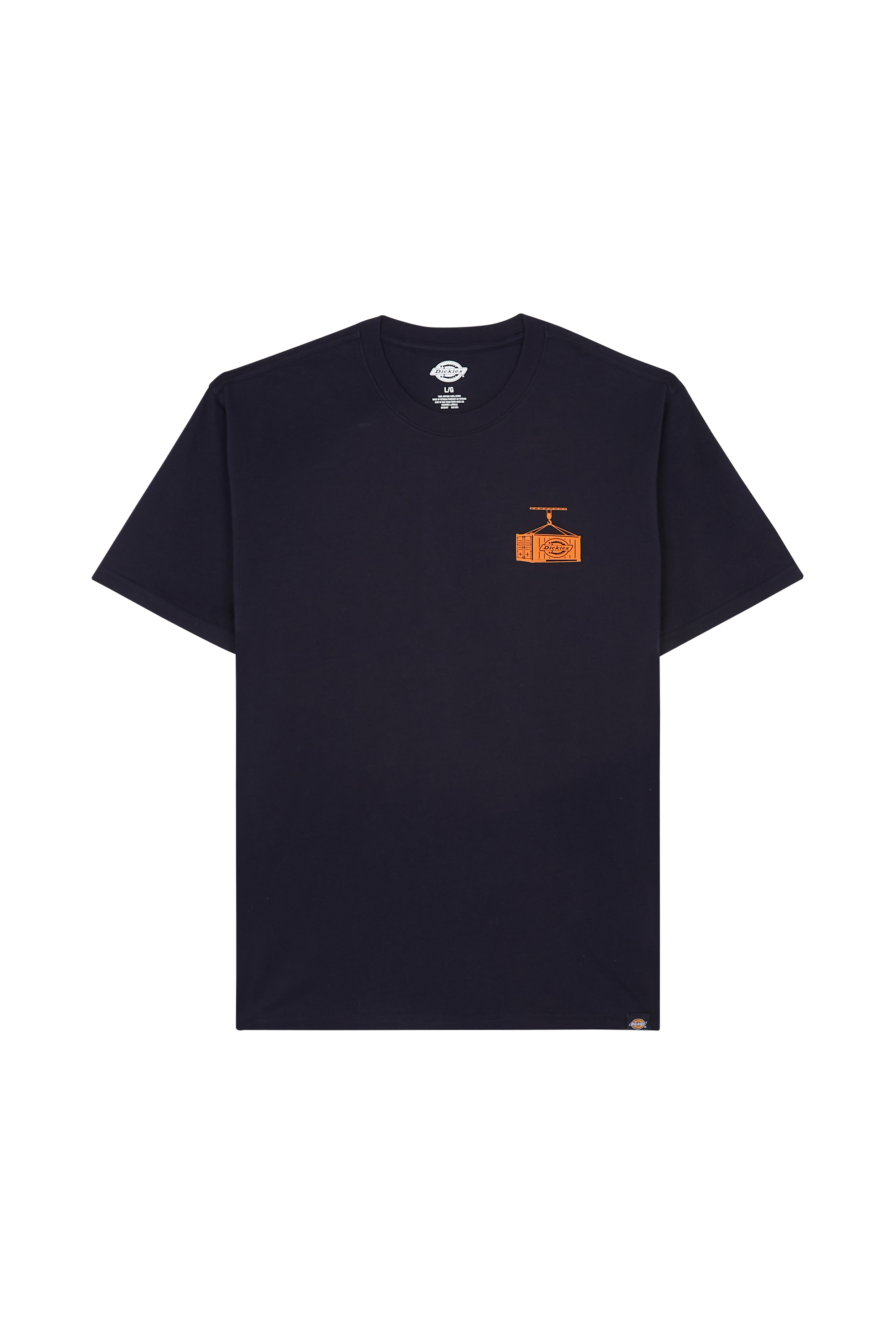 Regular-fit round-neck cotton T-shirt Blue