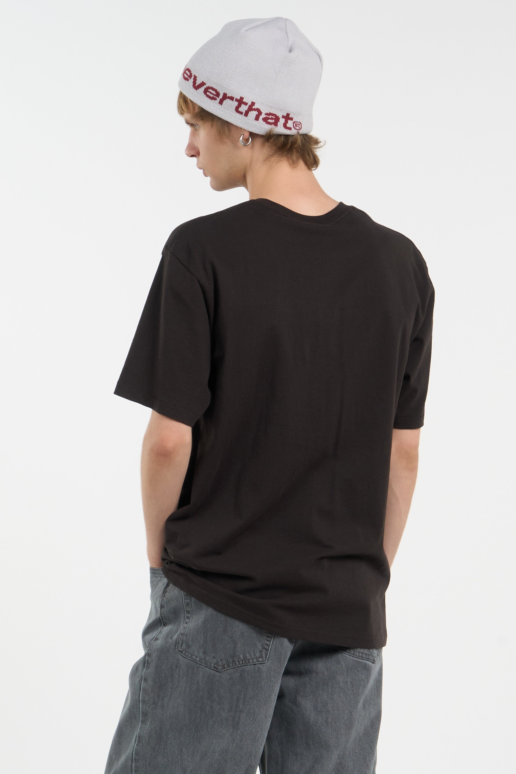 Regular-fit round-neck cotton T-shirt | Black THISISNEVERTHAT Men
