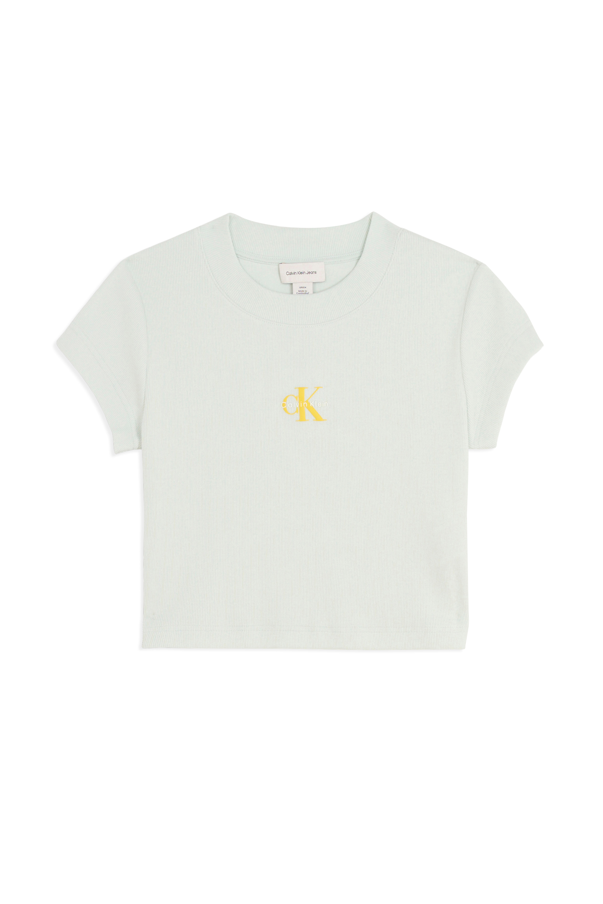 Regular-fit round-neck cotton T-shirt Green