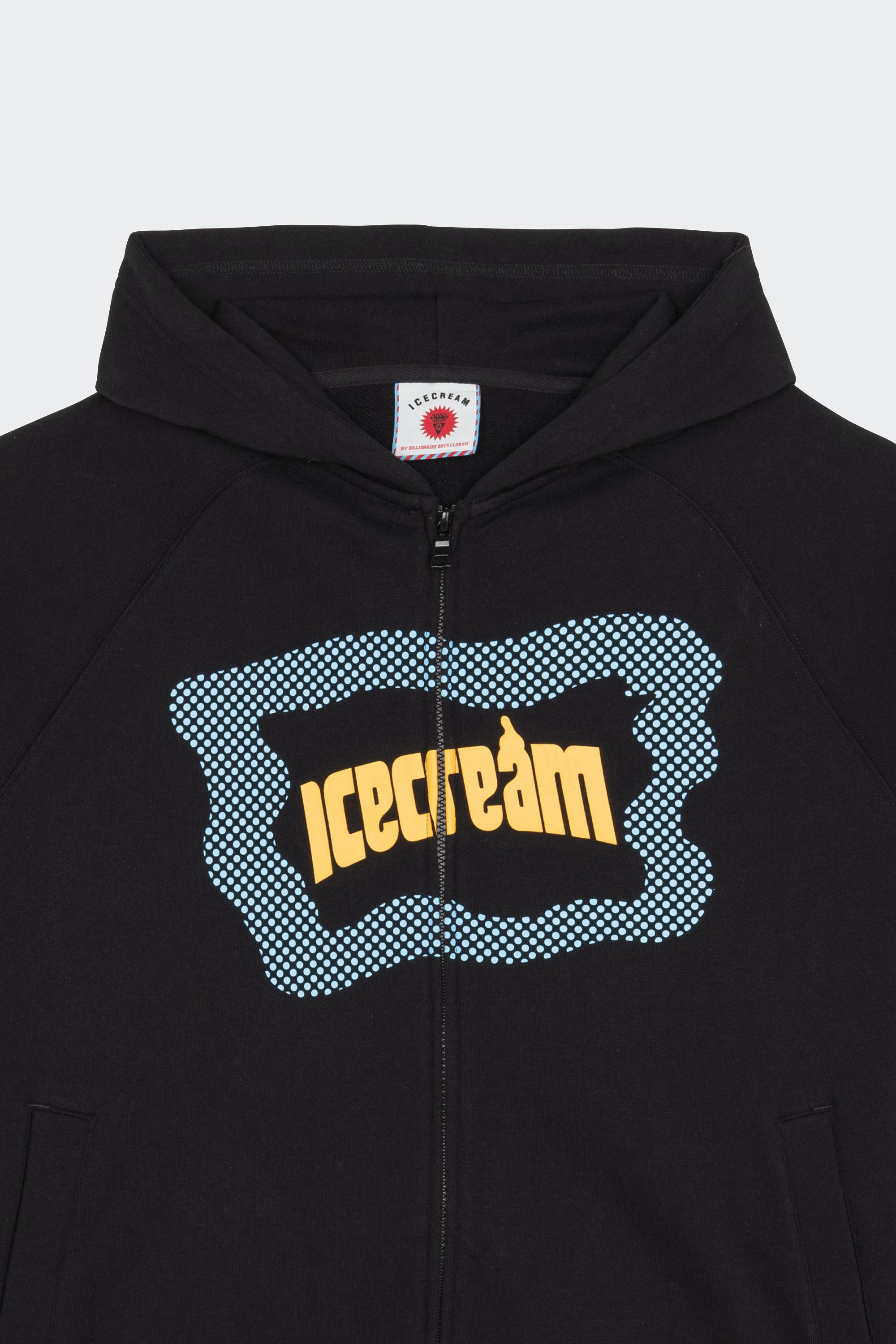 Regular-fit zip-up cotton-blend hoodie with Pony Player | Black by ICE CREAM Regular-fit zip-up cotton-blend hoodie with Pony Player Black