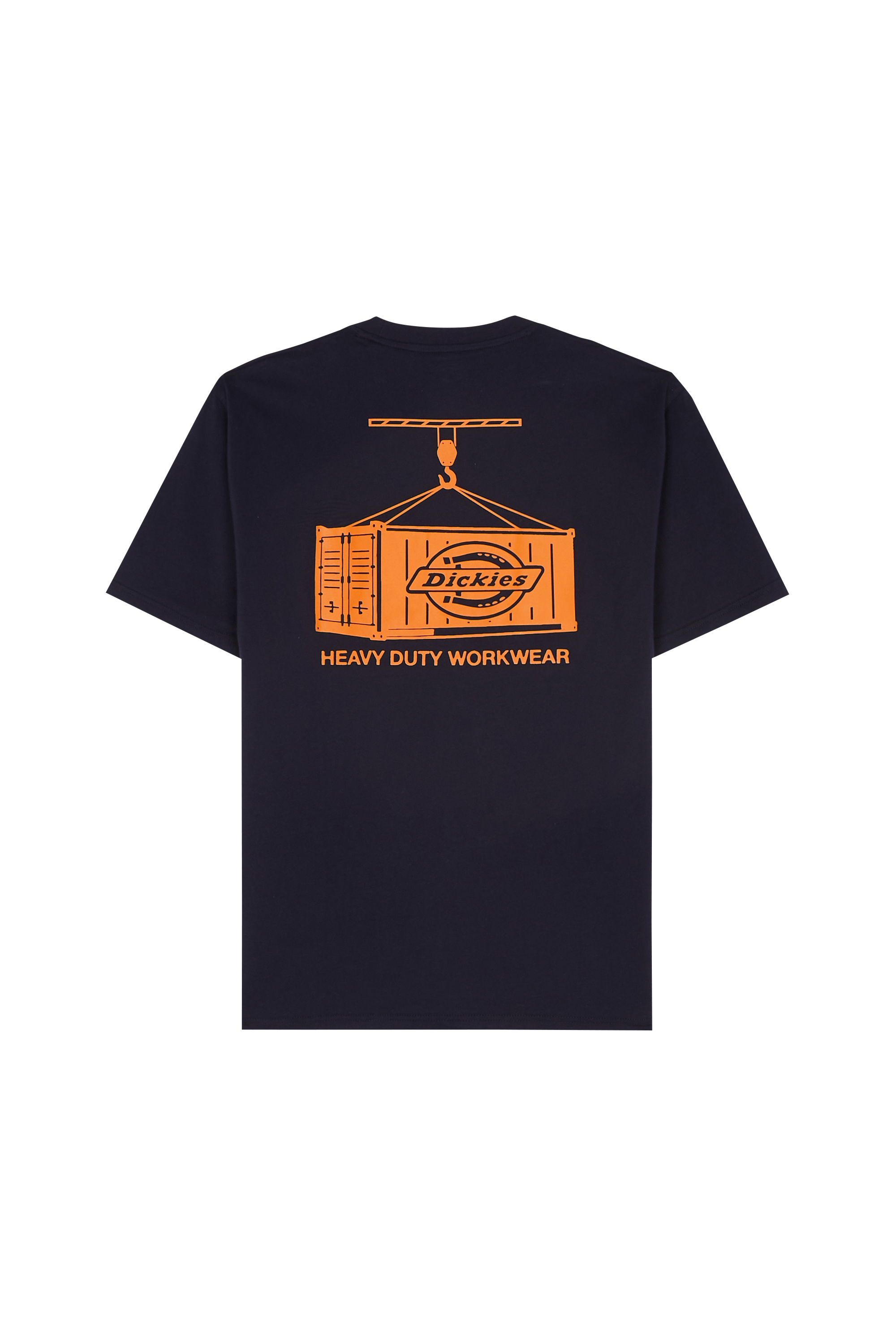 Regular-fit round-neck cotton T-shirt Blue