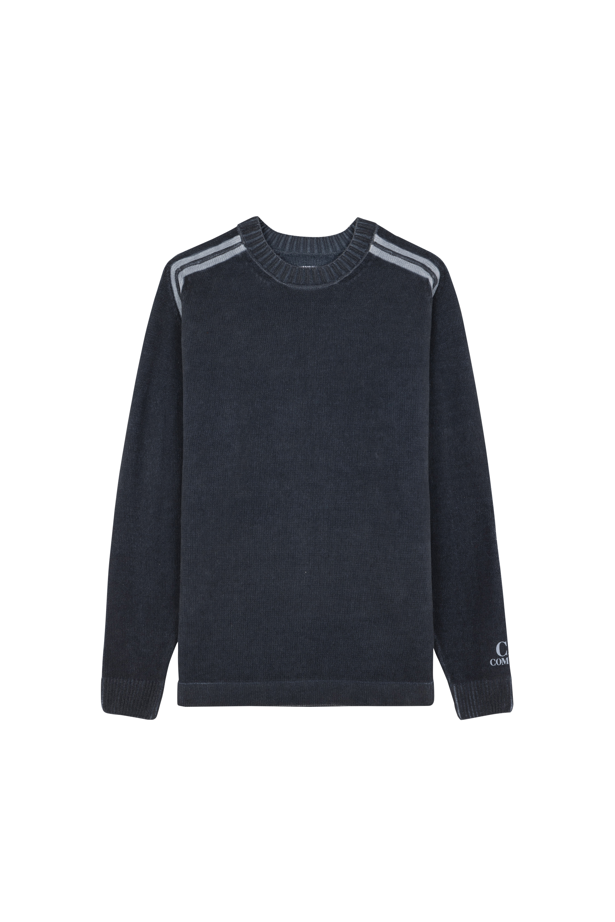 Pull COTTON CHENILLE DOUBLE DYED CREWNECK SWEATER Midnight navy