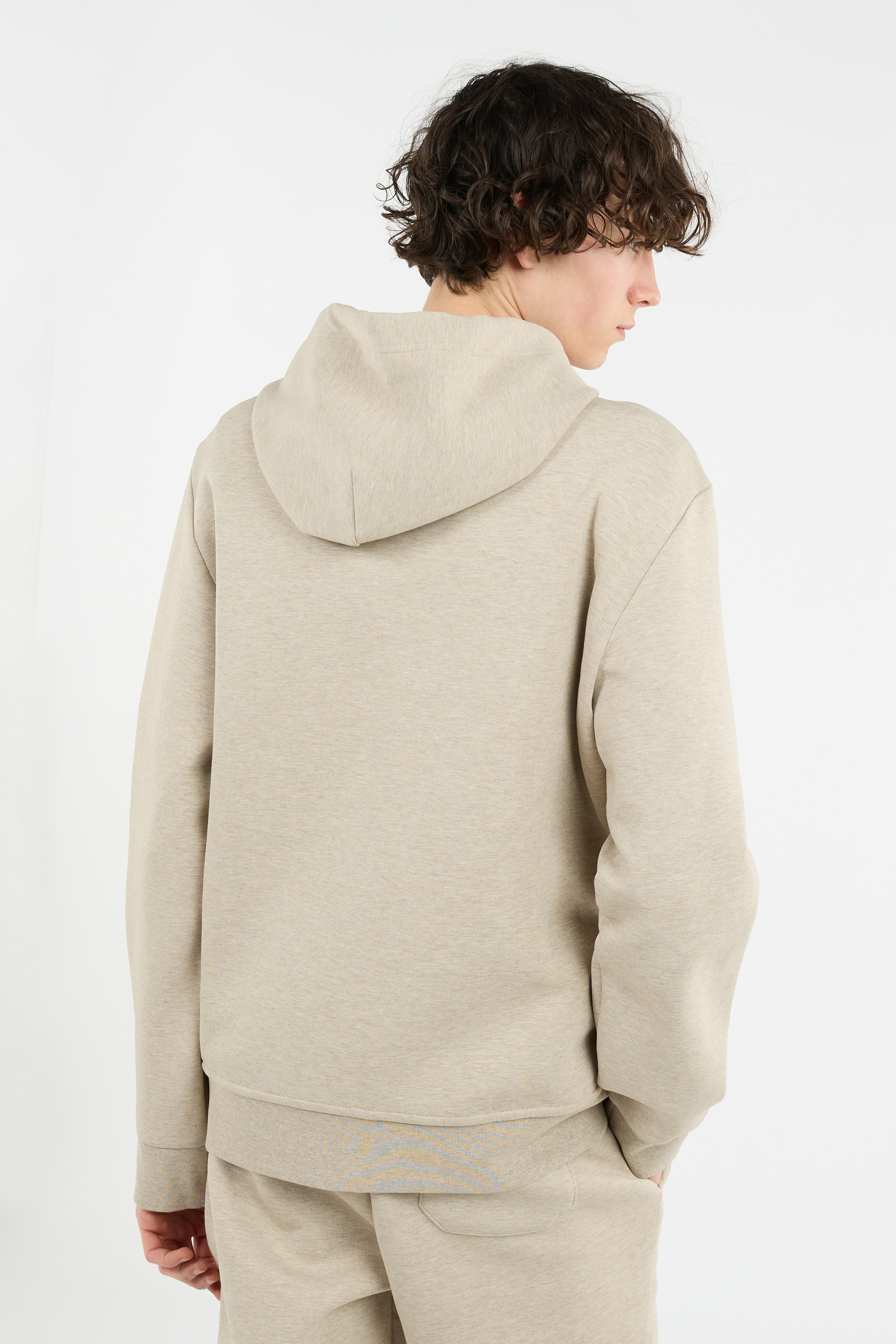 Hoodie zippé Beige