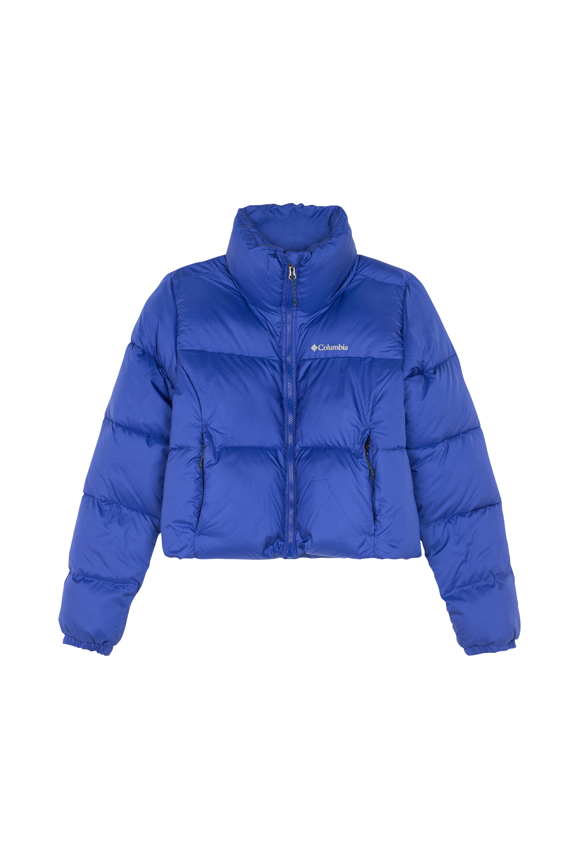 Lightweight quilted padded jacket with high neck Blue