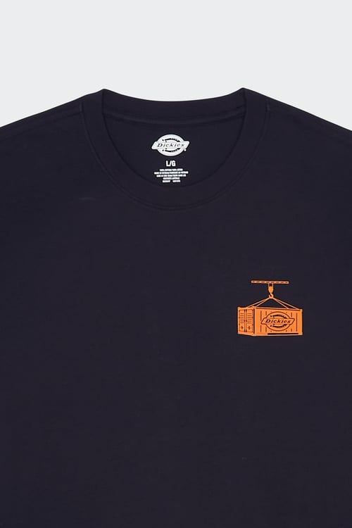 DICKIES Regular-fit round-neck cotton T-shirt Blue