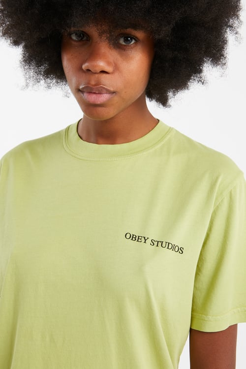 OBEY T-shirt Jaune