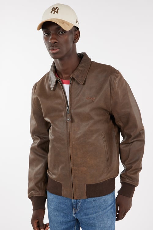 SCHOTT Jacket Brown