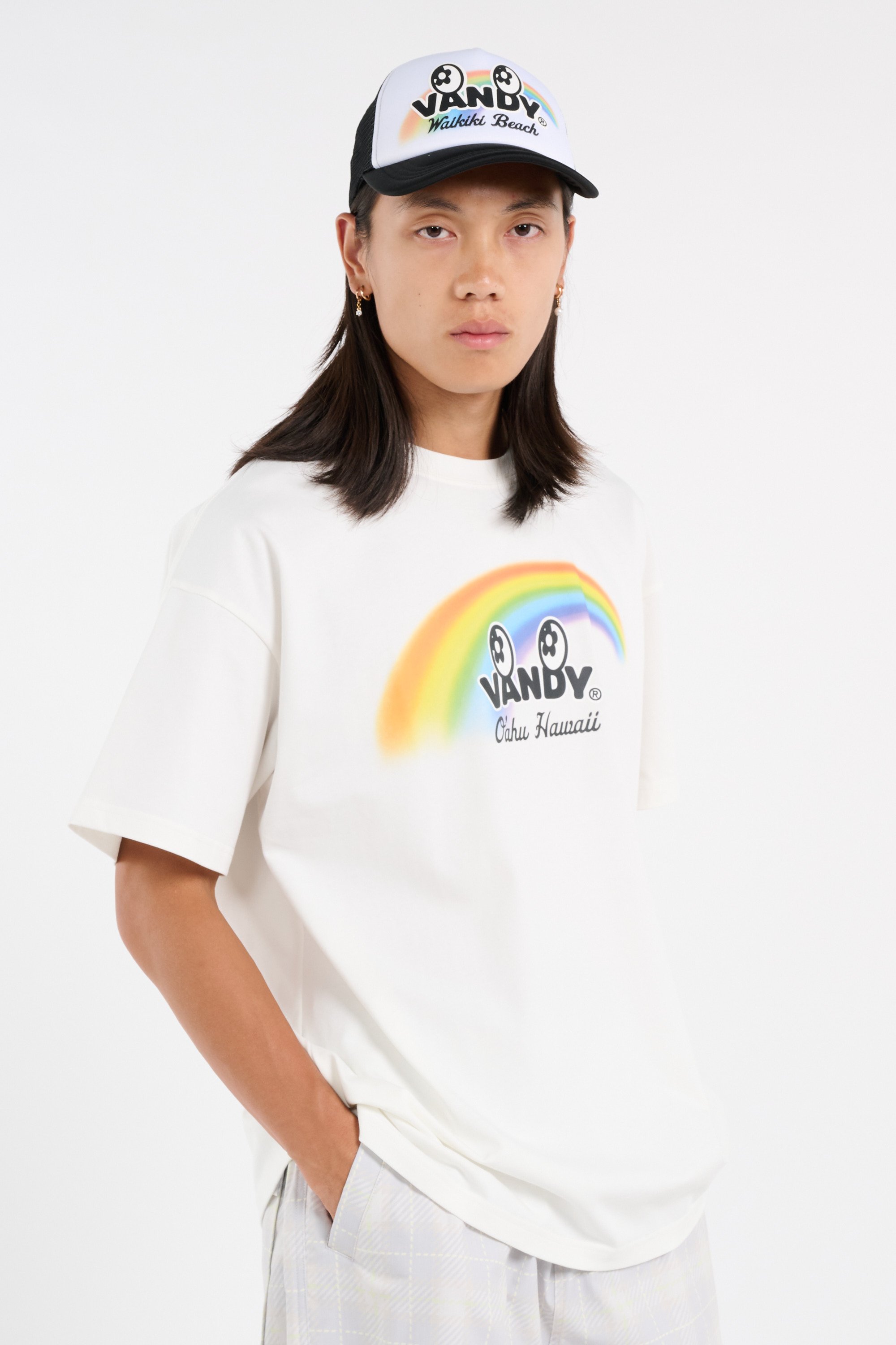 Regular-fit round-neck cotton T-shirt | White VANDYTHEPINK Men