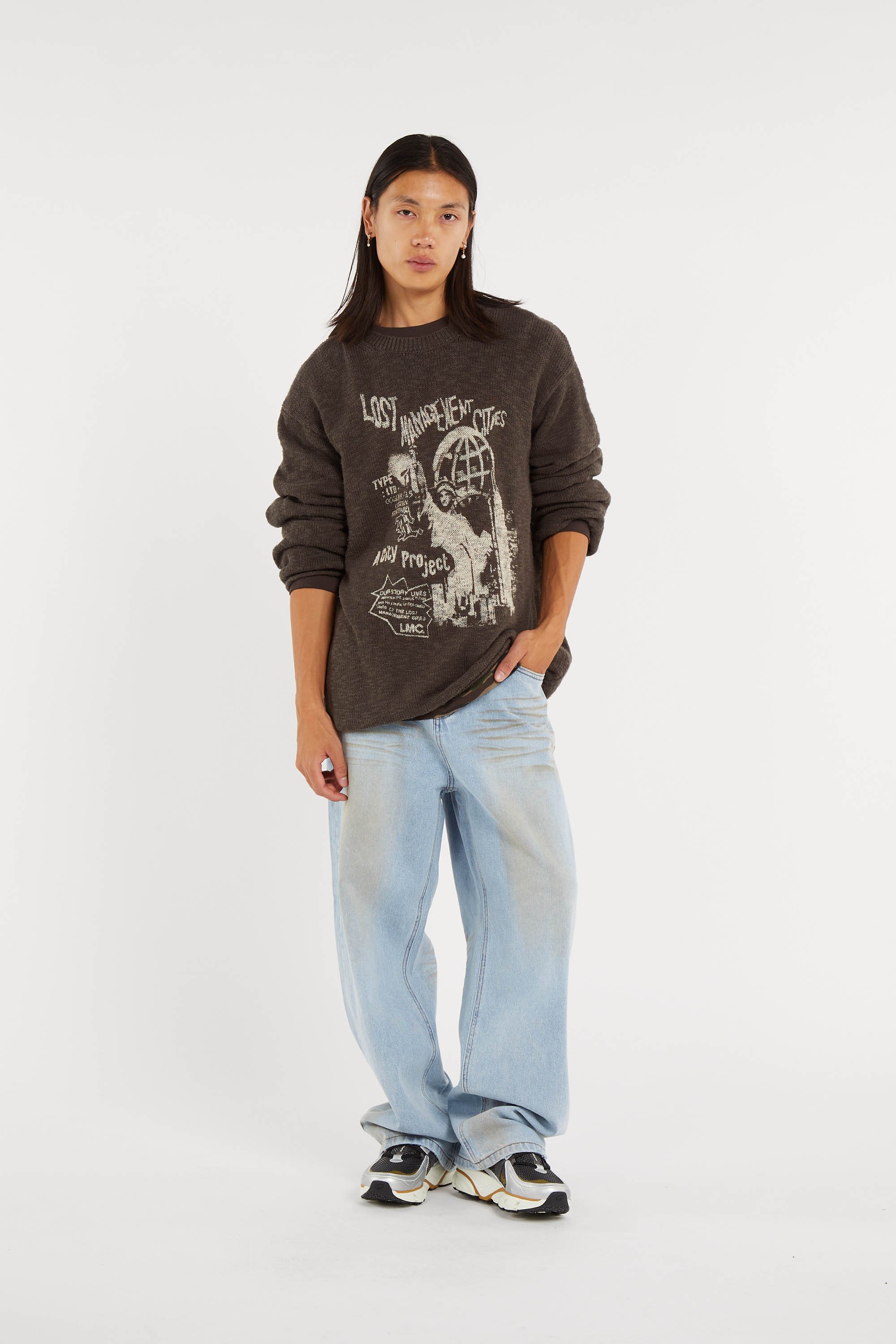 Sweater LOST MANAGEMENT CITIES Grey