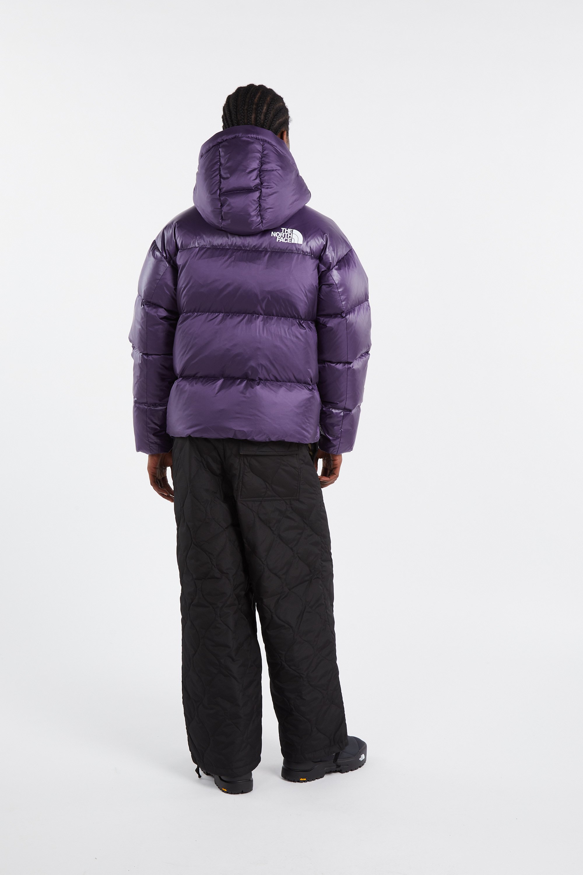Lightweight quilted padded jacket with high neck Purple
