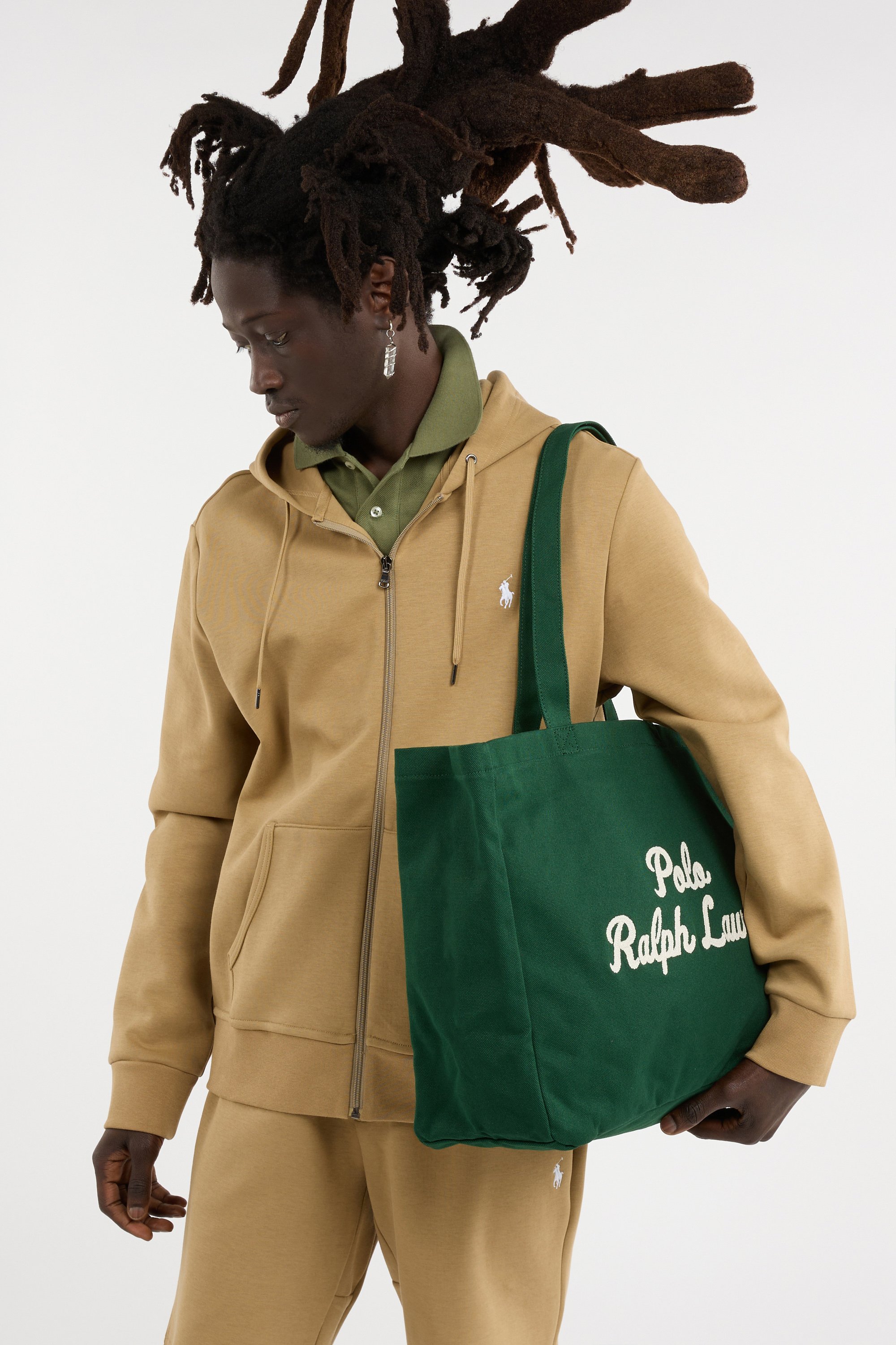 Straight checked wool-blend pants POLO RALPH LAUREN Green