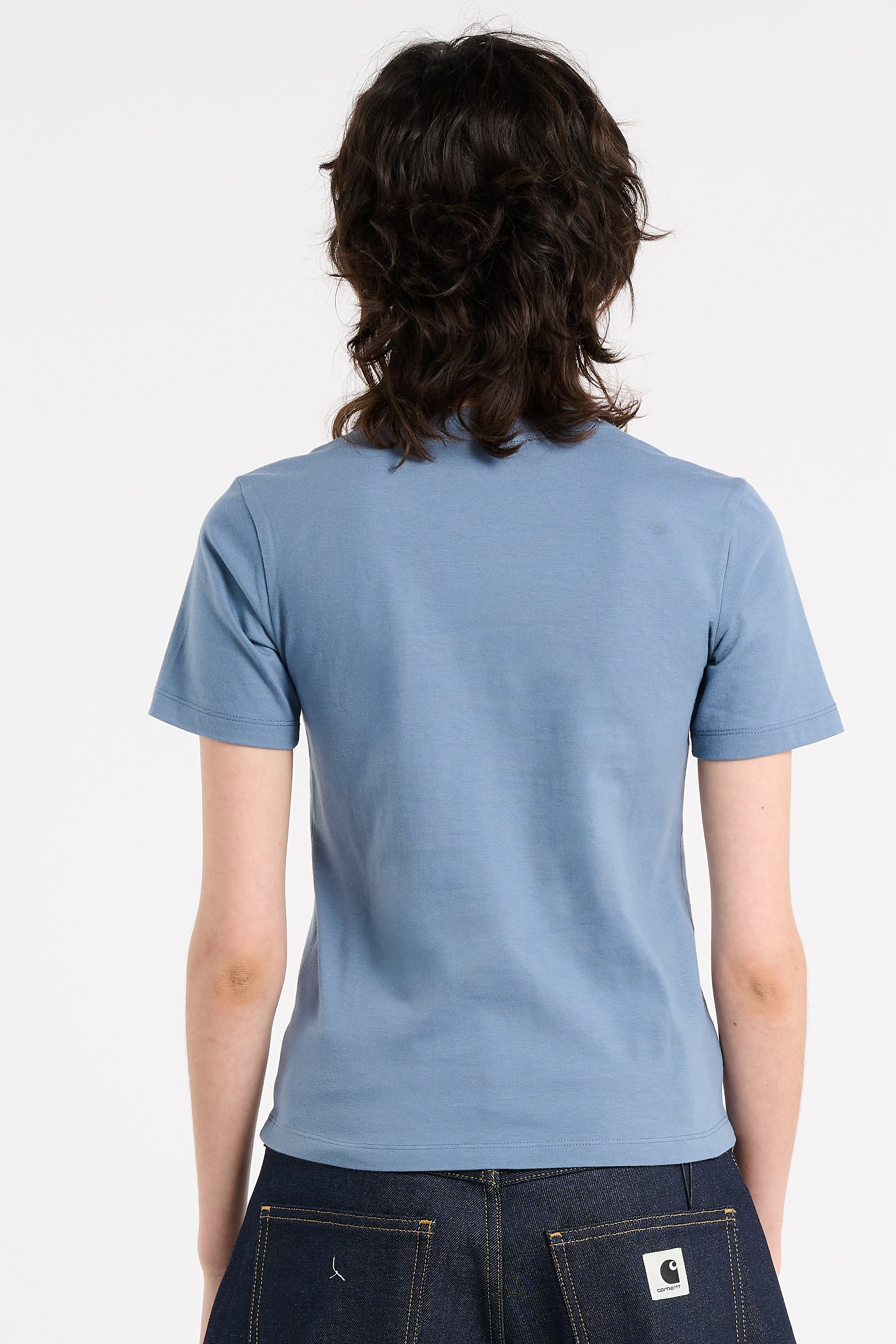 Round neck organic cotton t-shirt | Blue CARHARTT WIP Women
