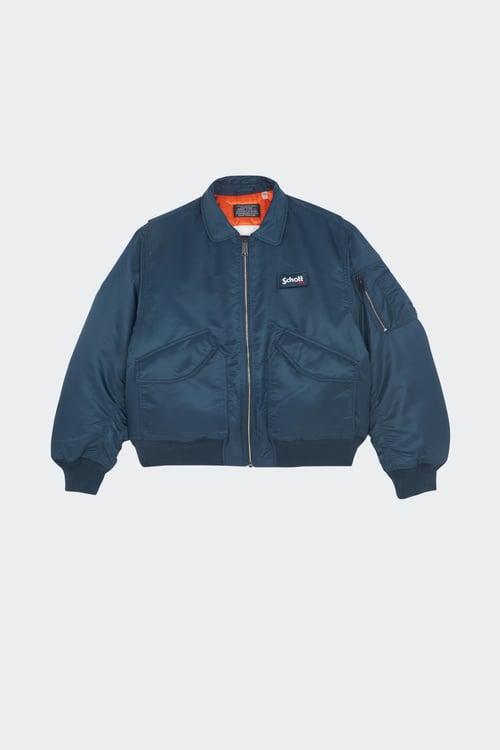 SCHOTT Bomber Bleu