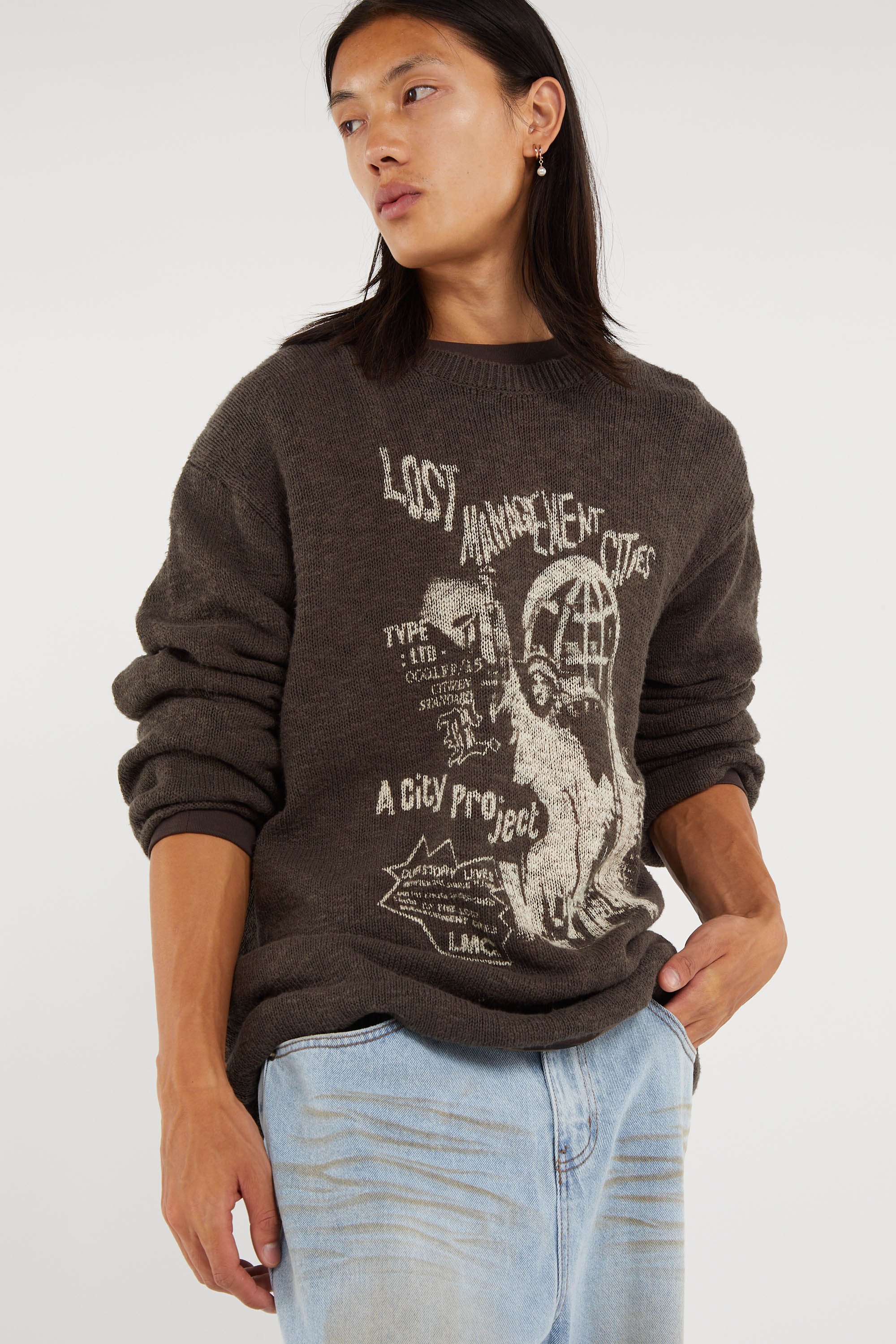 Sweater | Grey LOST MANAGEMENT CITIES Men
