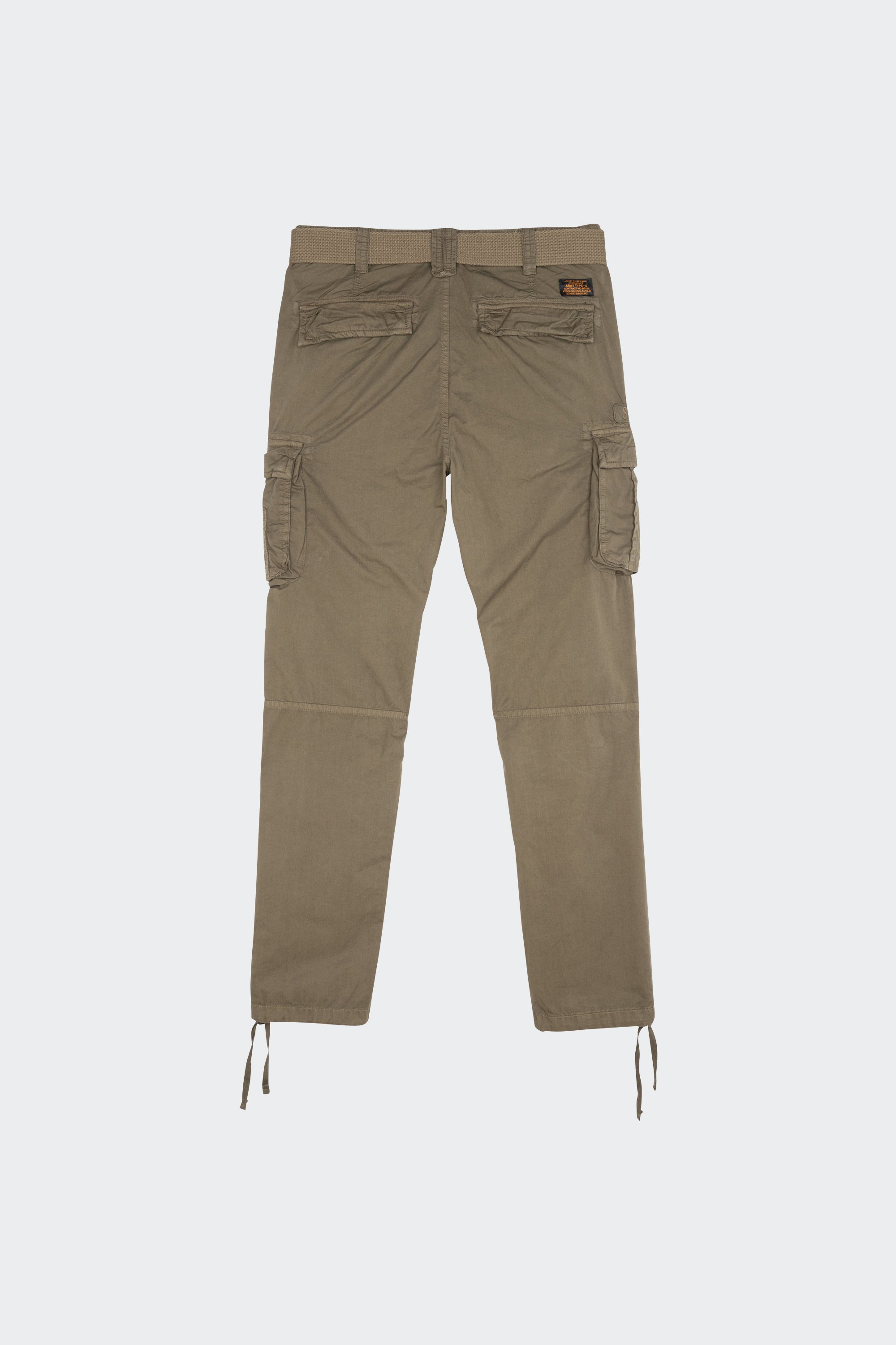 Pantalon treillis ceinturé  | Vert by SCHOTT Pantalon treillis ceinturé  Vert