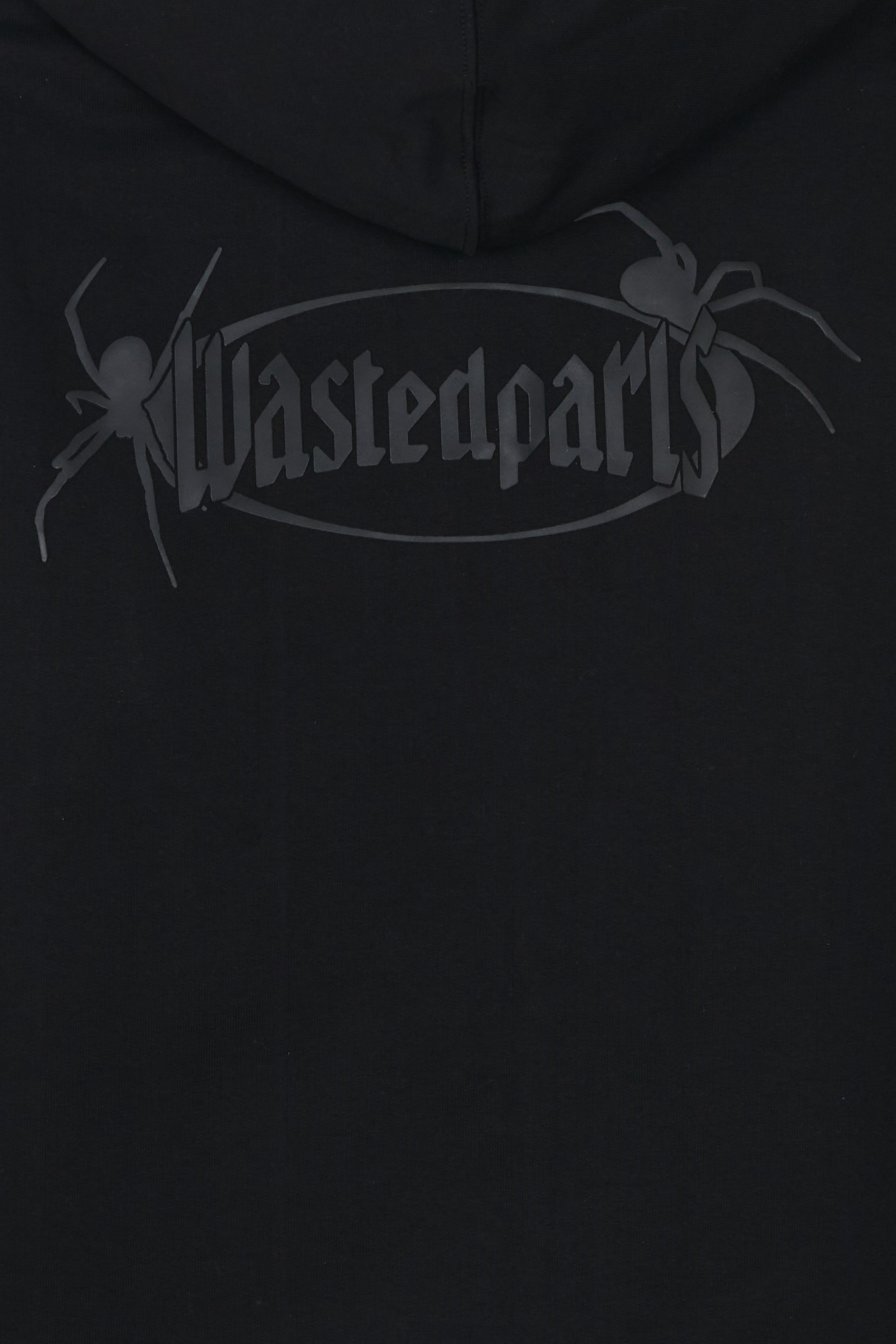 zip-up hoodie | Black by WASTED zip-up hoodie Black