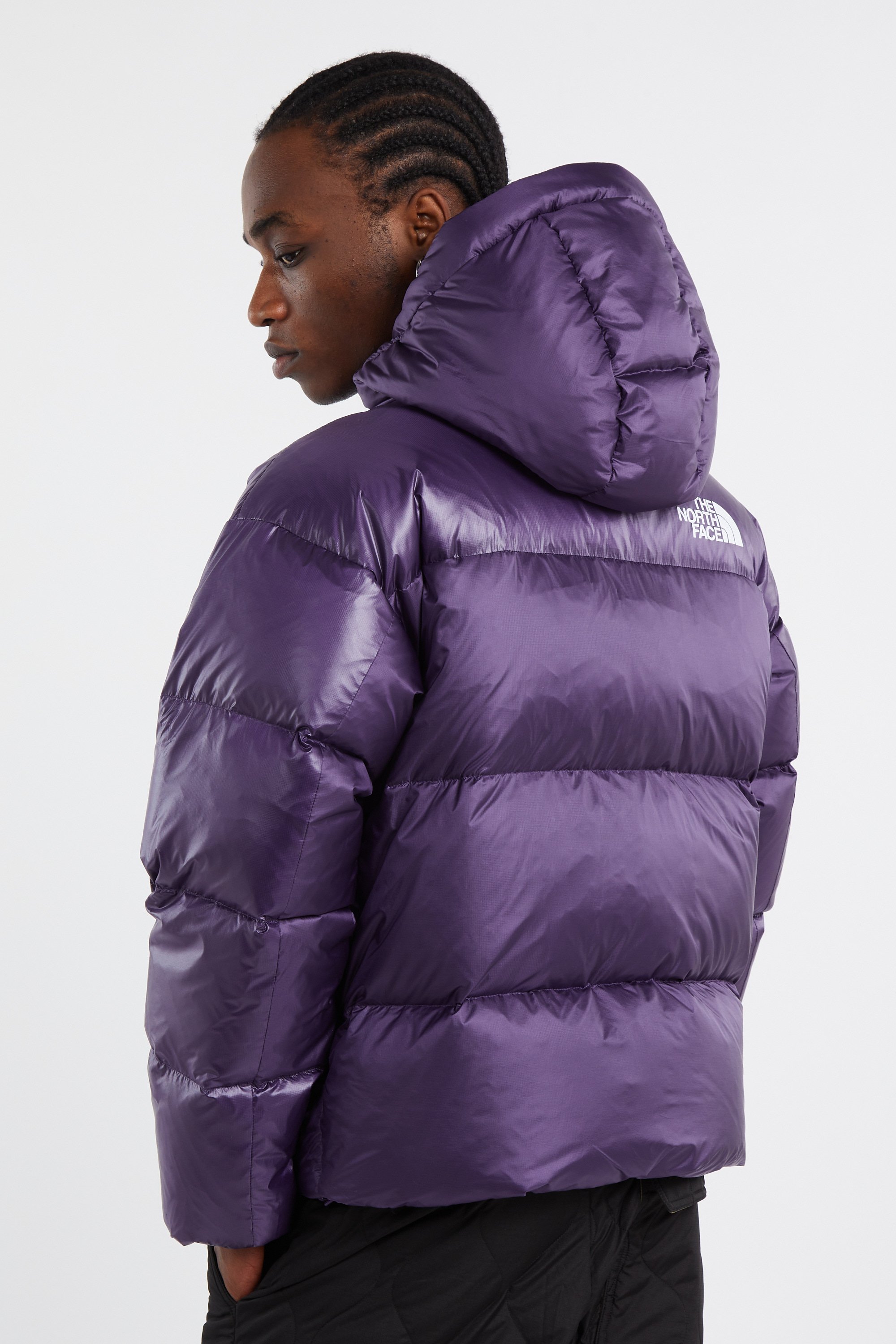 Lightweight quilted padded jacket with high neck Purple