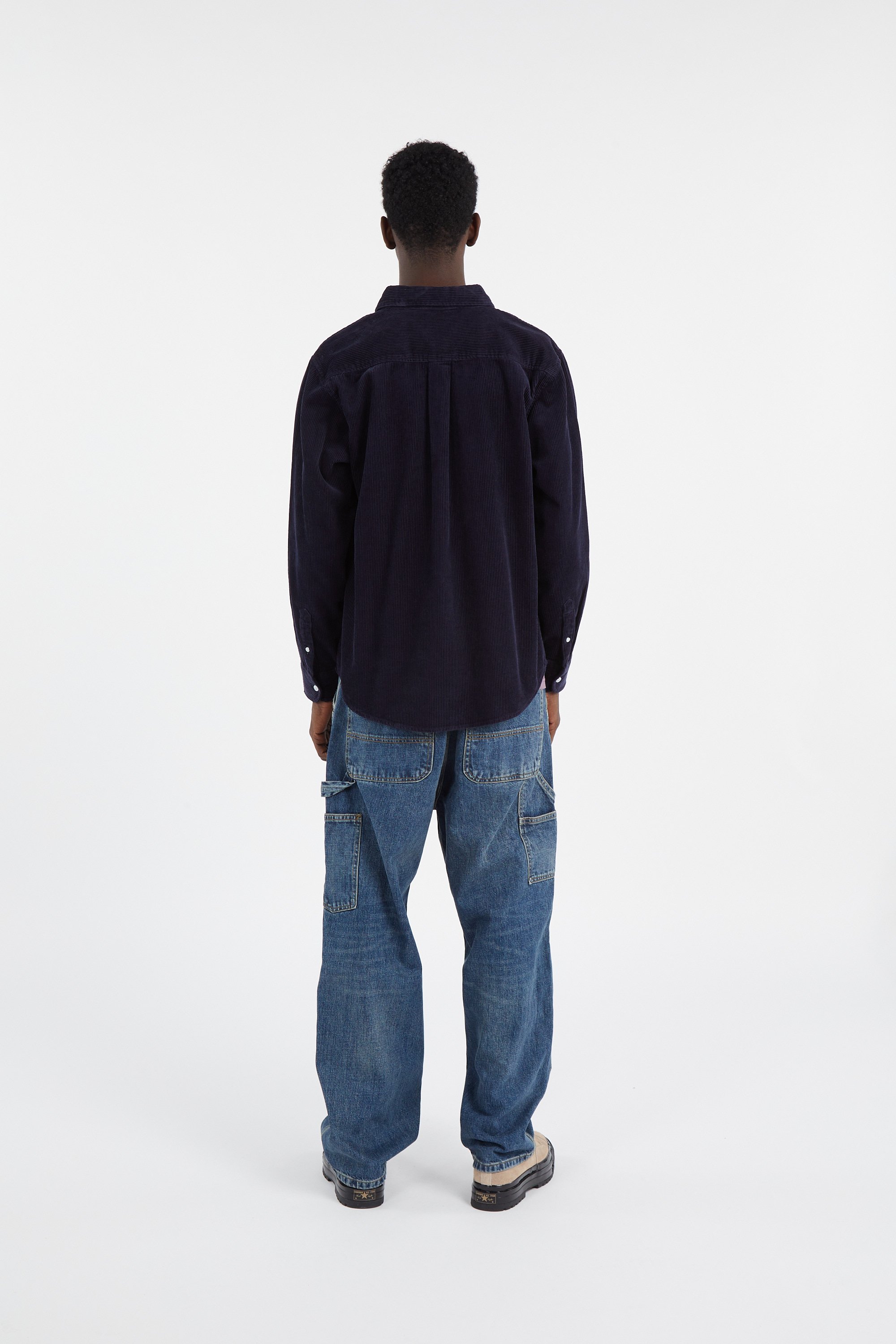 Cotton overshirt with button-down collar | Blue CARHARTT WIP Men