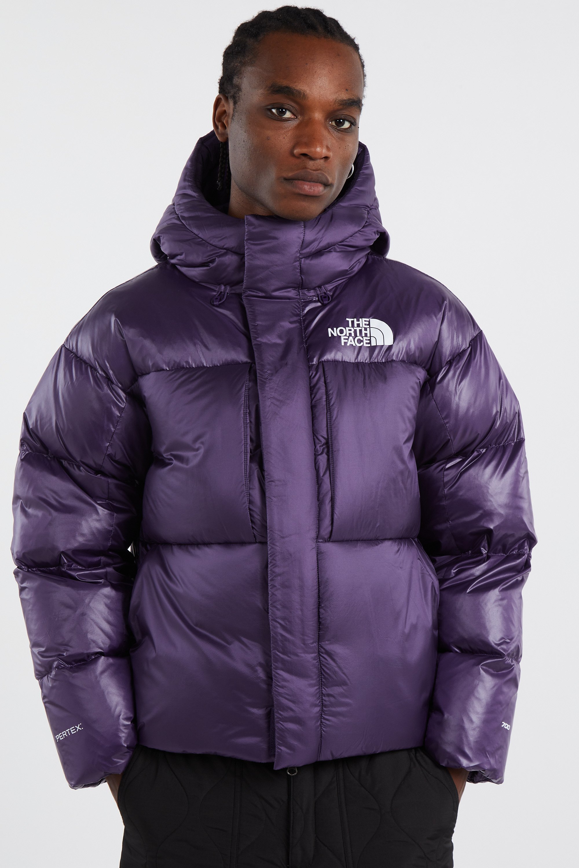 Lightweight quilted padded jacket with high neck Purple