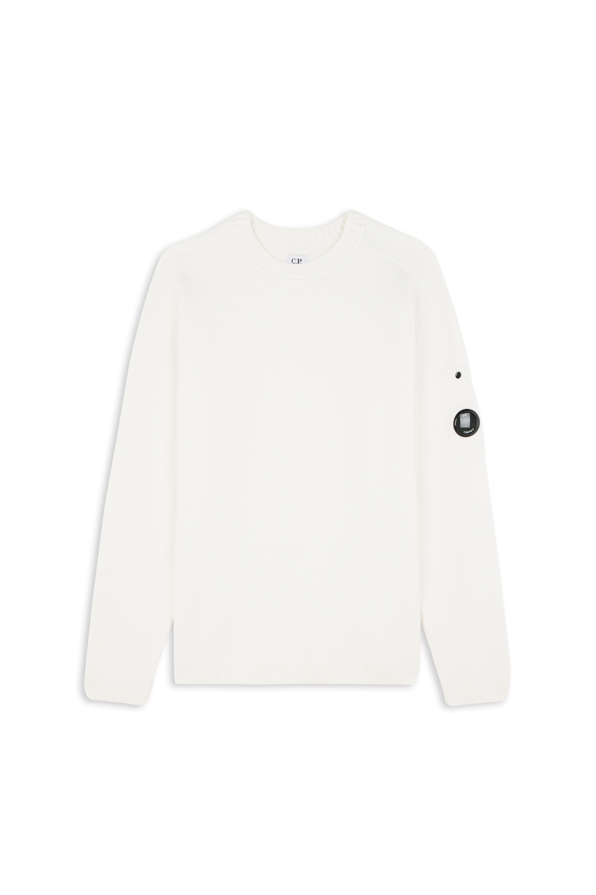 Sweater COTTON CHENILLE CREWNECK LENS SWEATER Gauze white