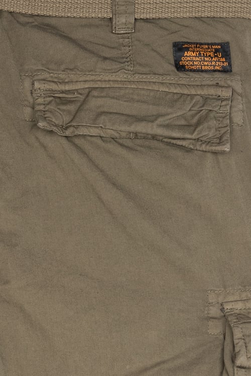 SCHOTT Pantalon treillis ceinturé  Vert