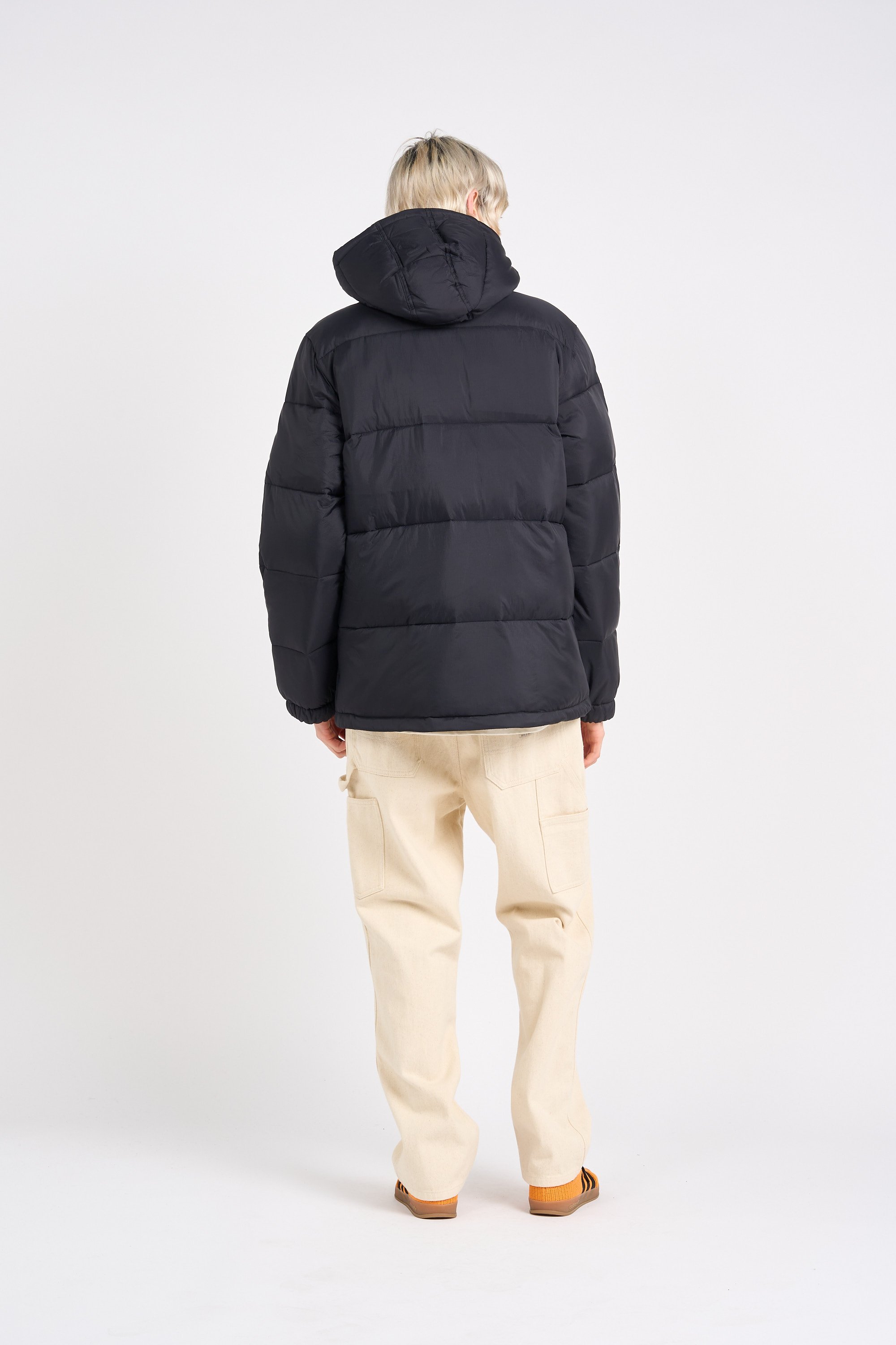 Lightweight quilted padded jacket with high neck Grey