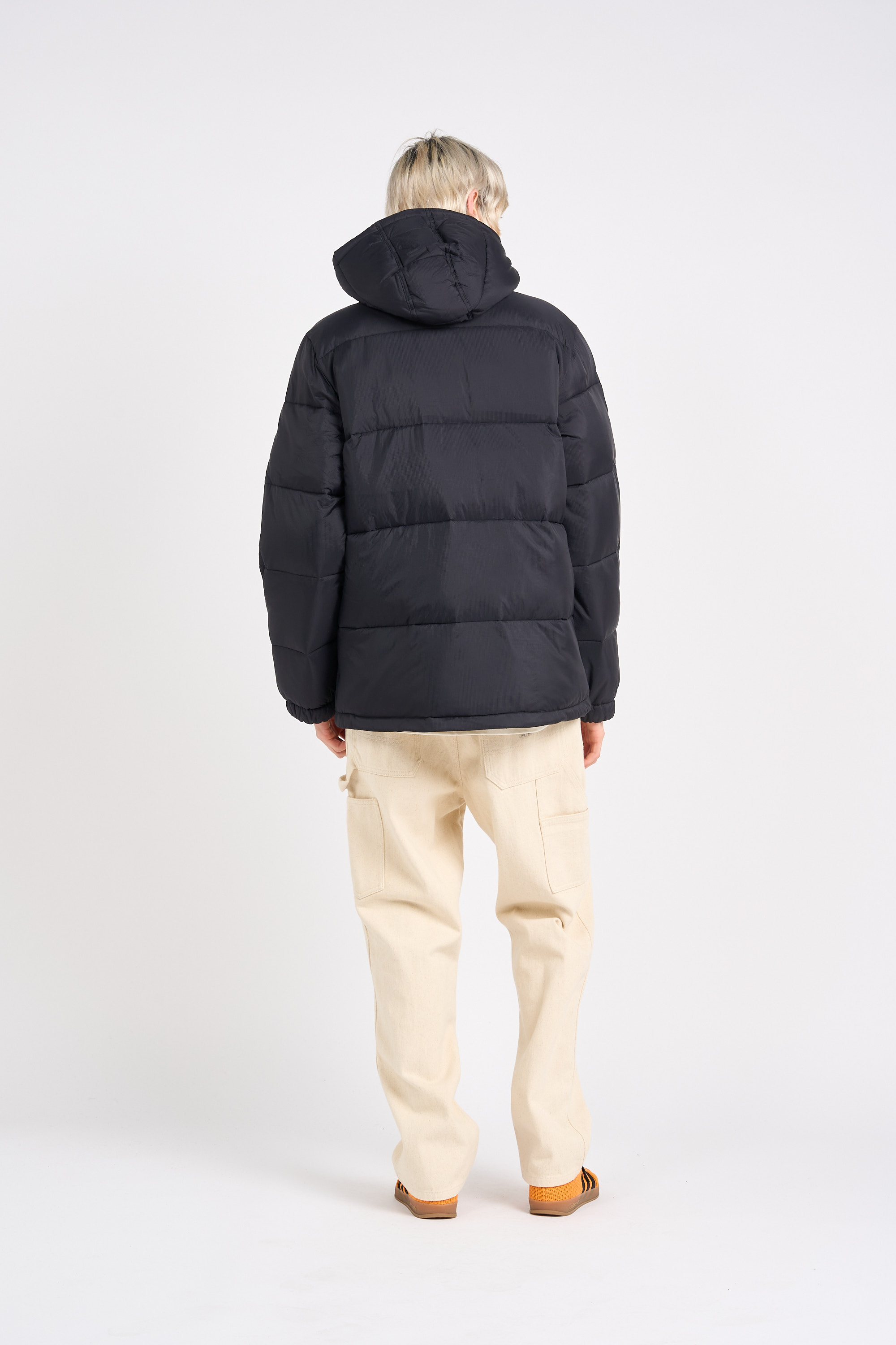 Lightweight quilted padded jacket with high neck Grey