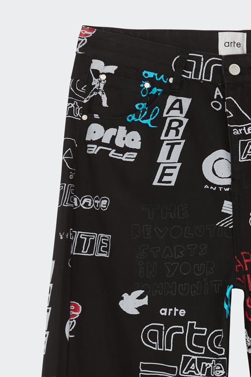 ARTE ANTWERP Pantalon Noir