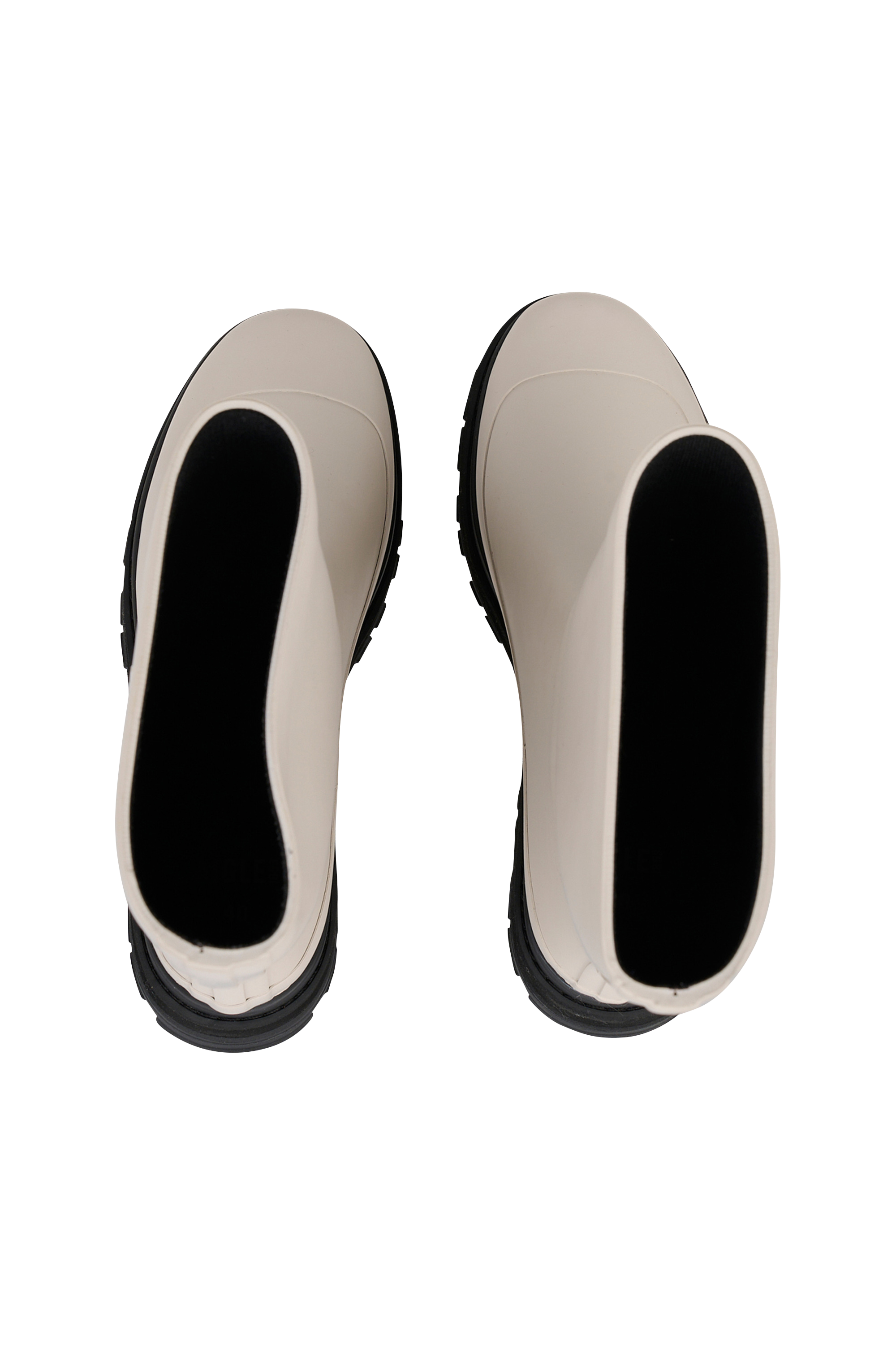 Heeled leather mid-calf boots White