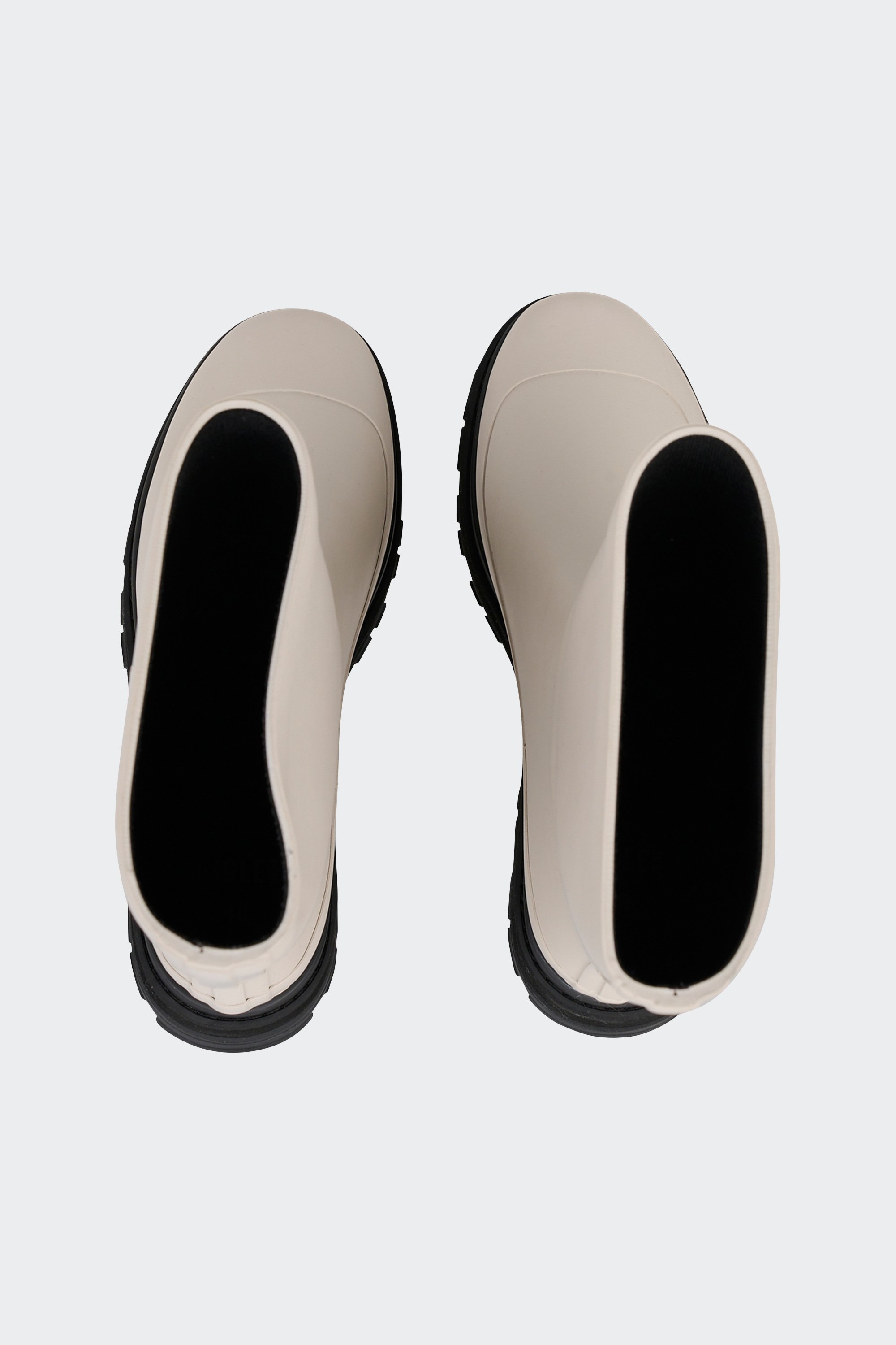 Heeled leather mid-calf boots | White by AIGLE Heeled leather mid-calf boots White