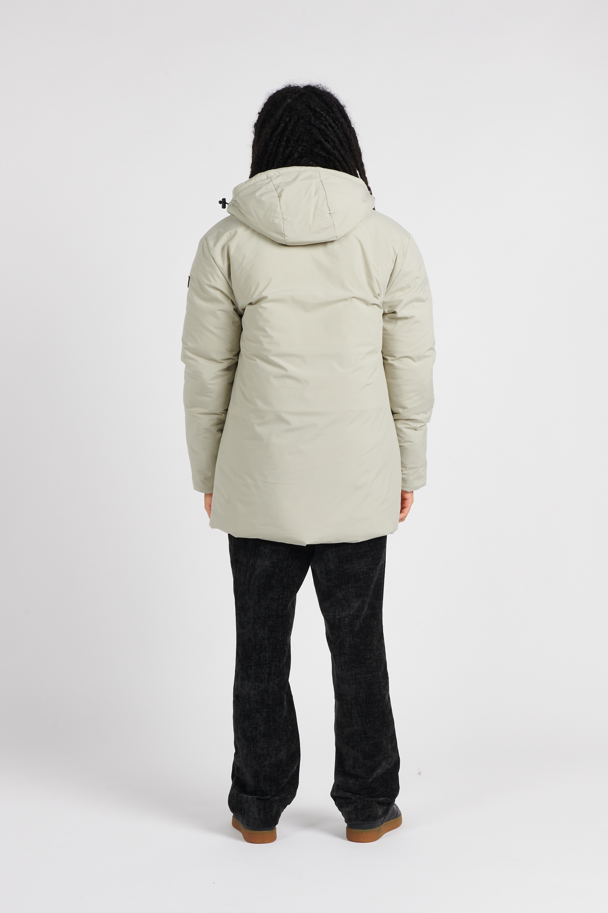 Lightweight quilted padded jacket with high neck Beige