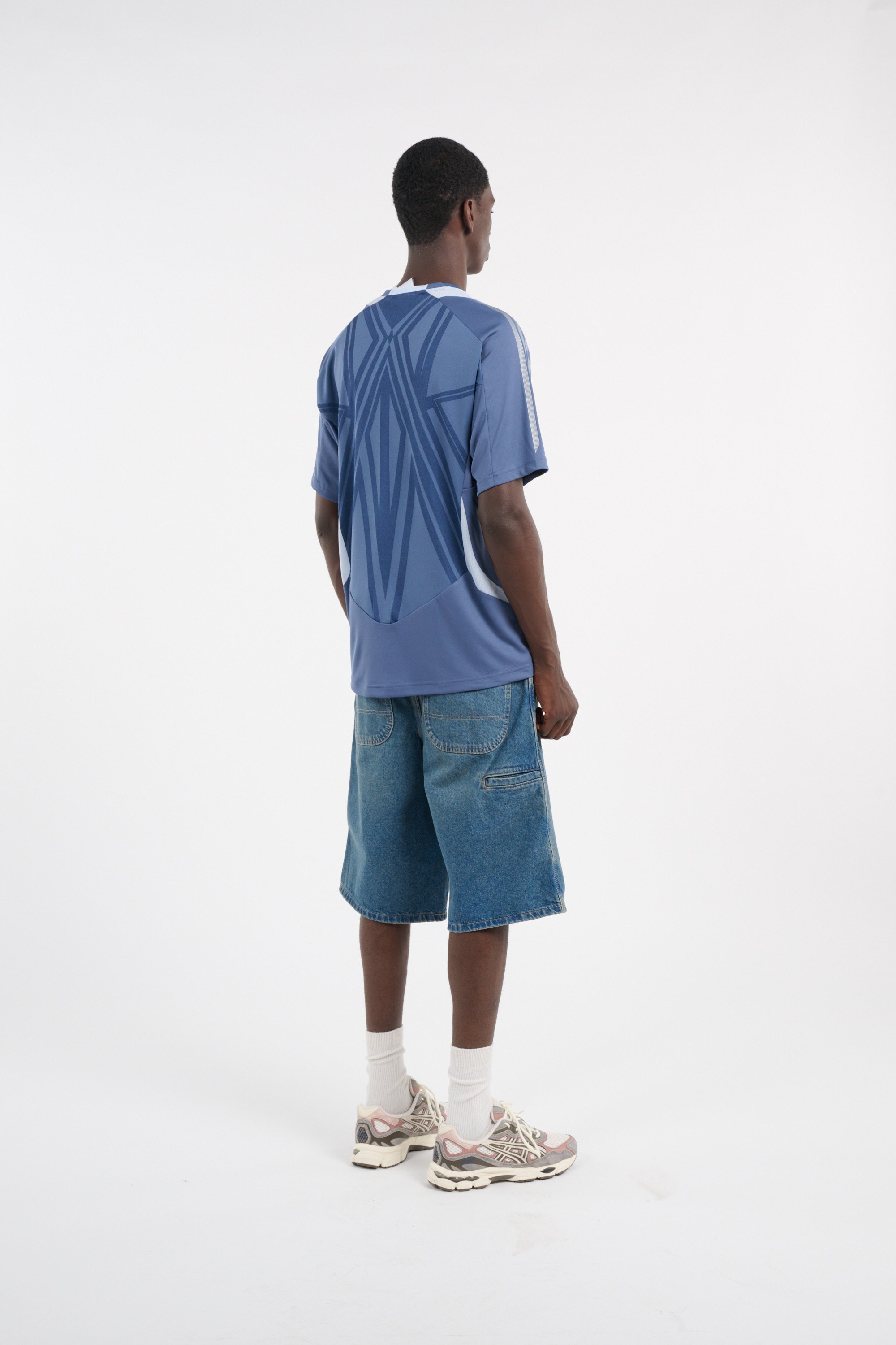 Regular-fit round-neck cotton T-shirt | Blue ADIDAS Men