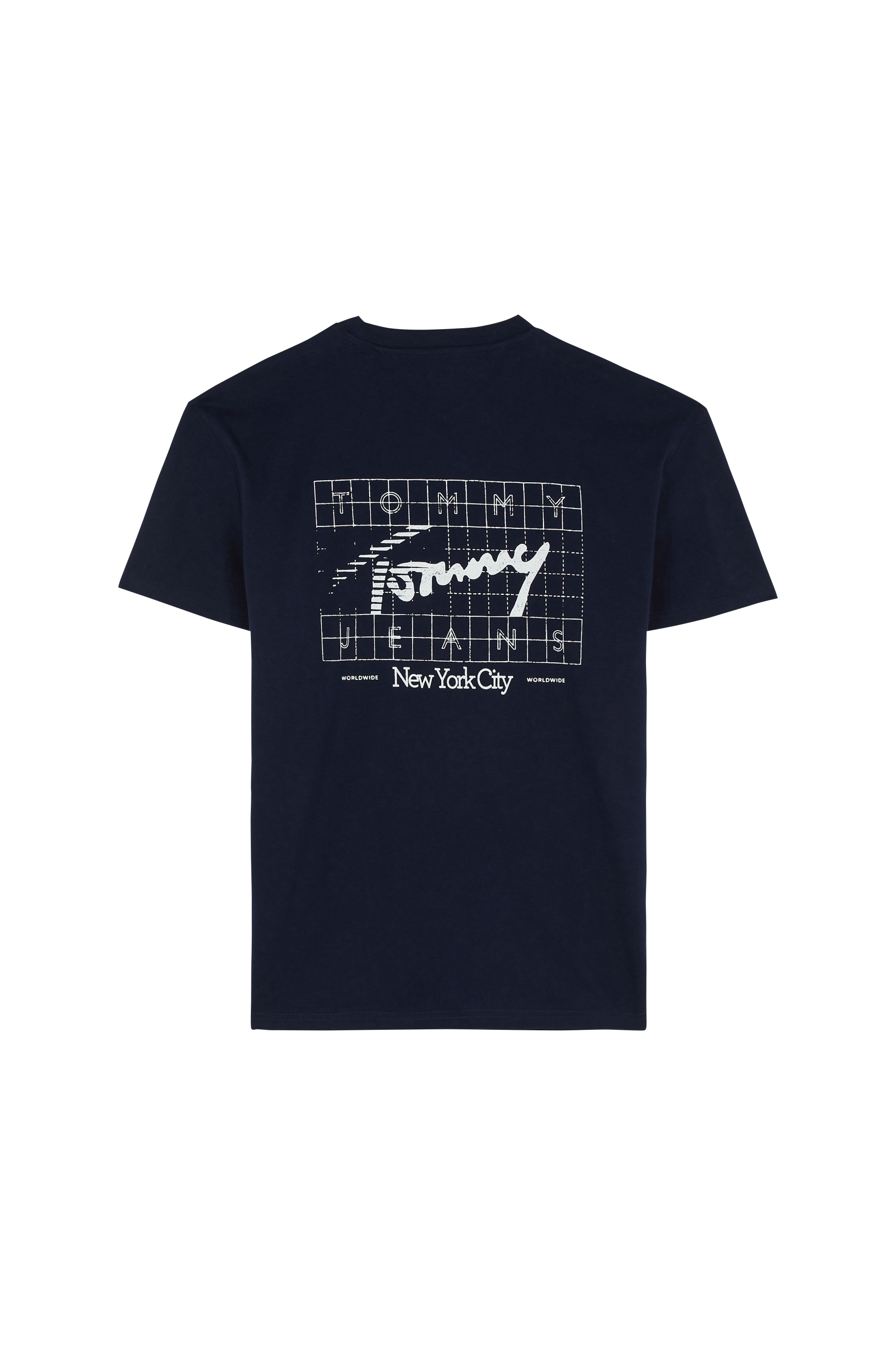 Regular-fit round-neck cotton T-shirt | Blue TOMMY JEANS Men