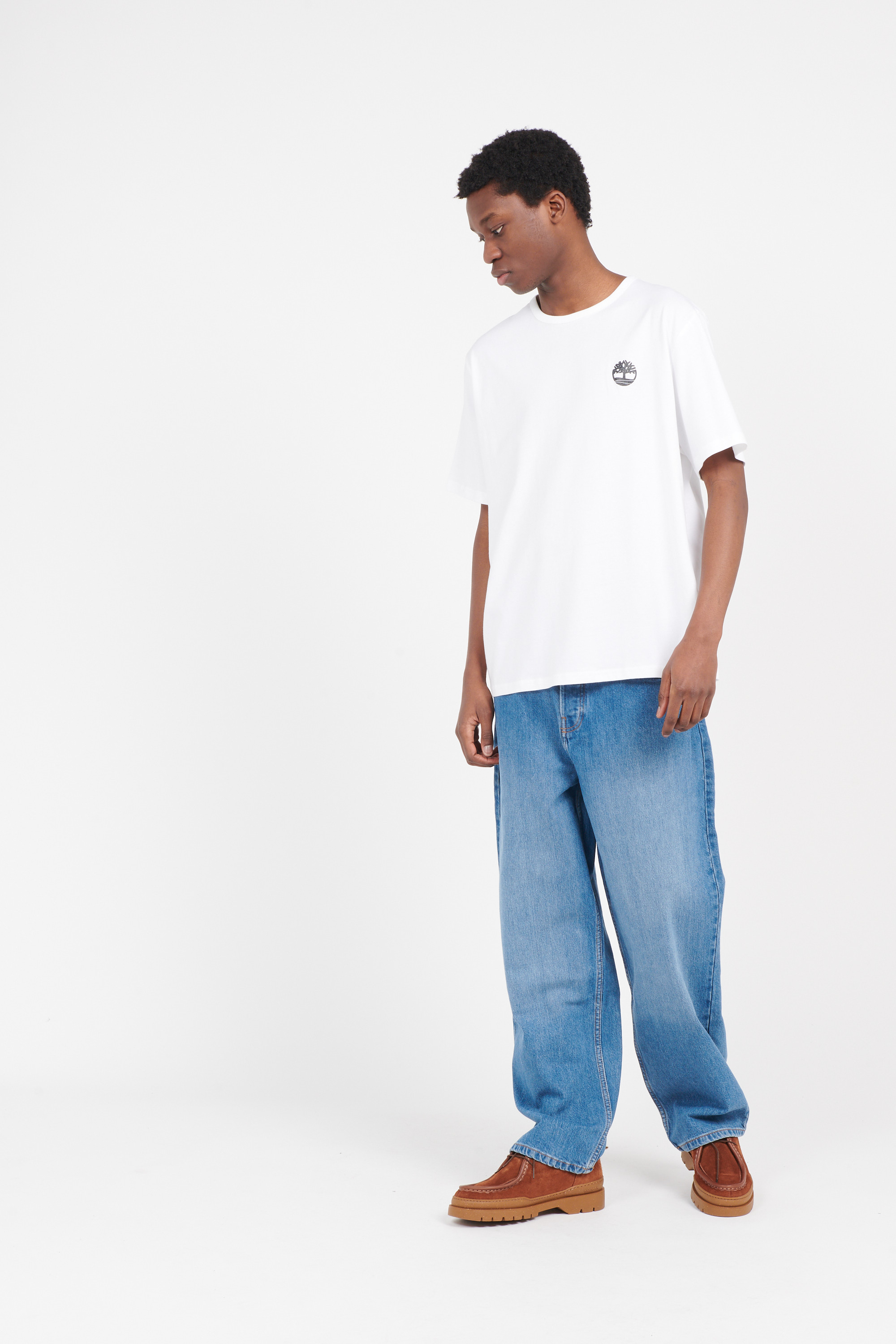 Regular-fit round-neck cotton T-shirt White