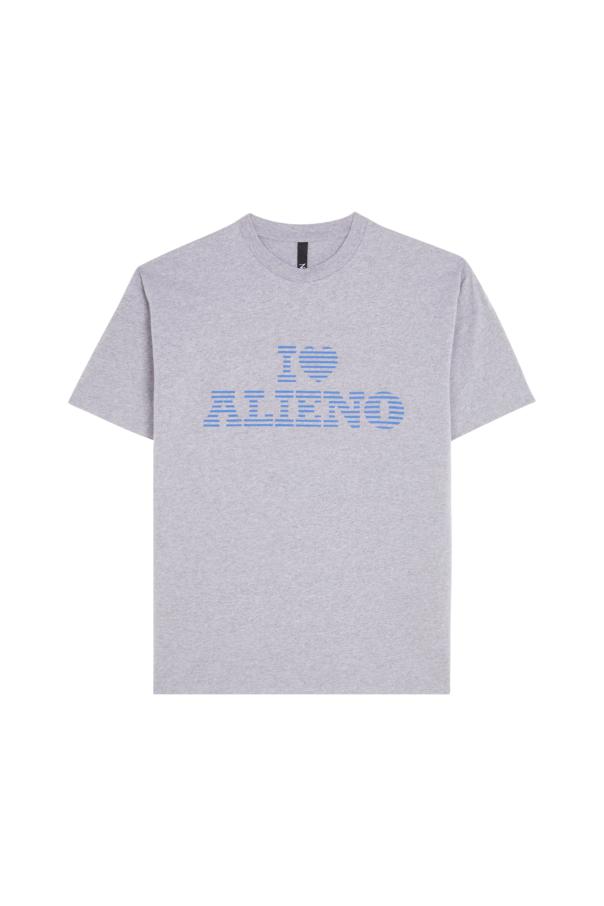 Regular-fit round-neck cotton T-shirt Grey