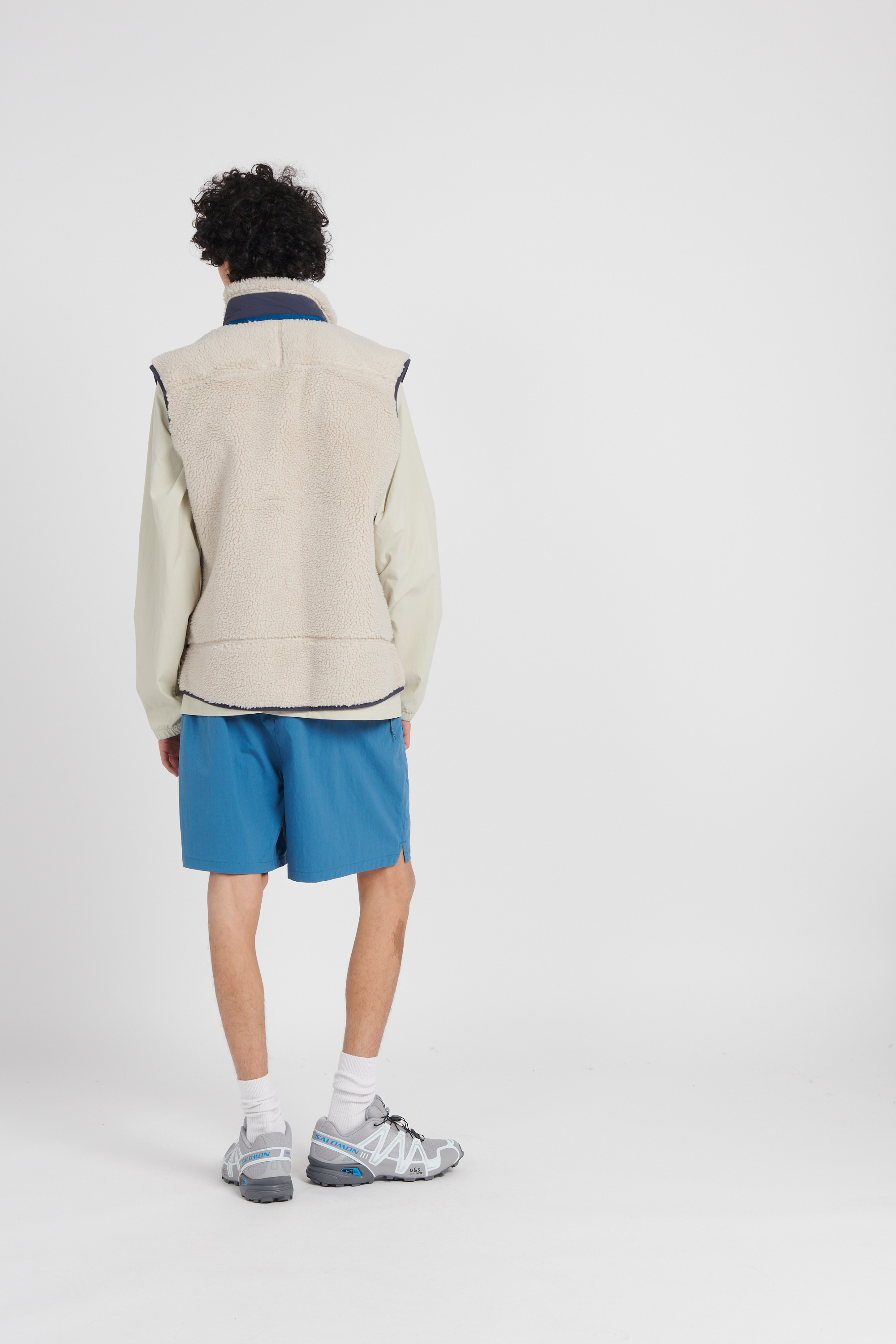 Gilet sans manches en sherpa Beige