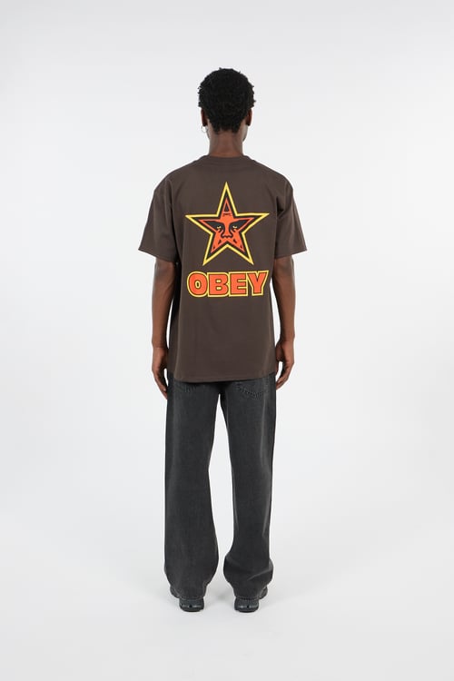 OBEY T-shirt Marron